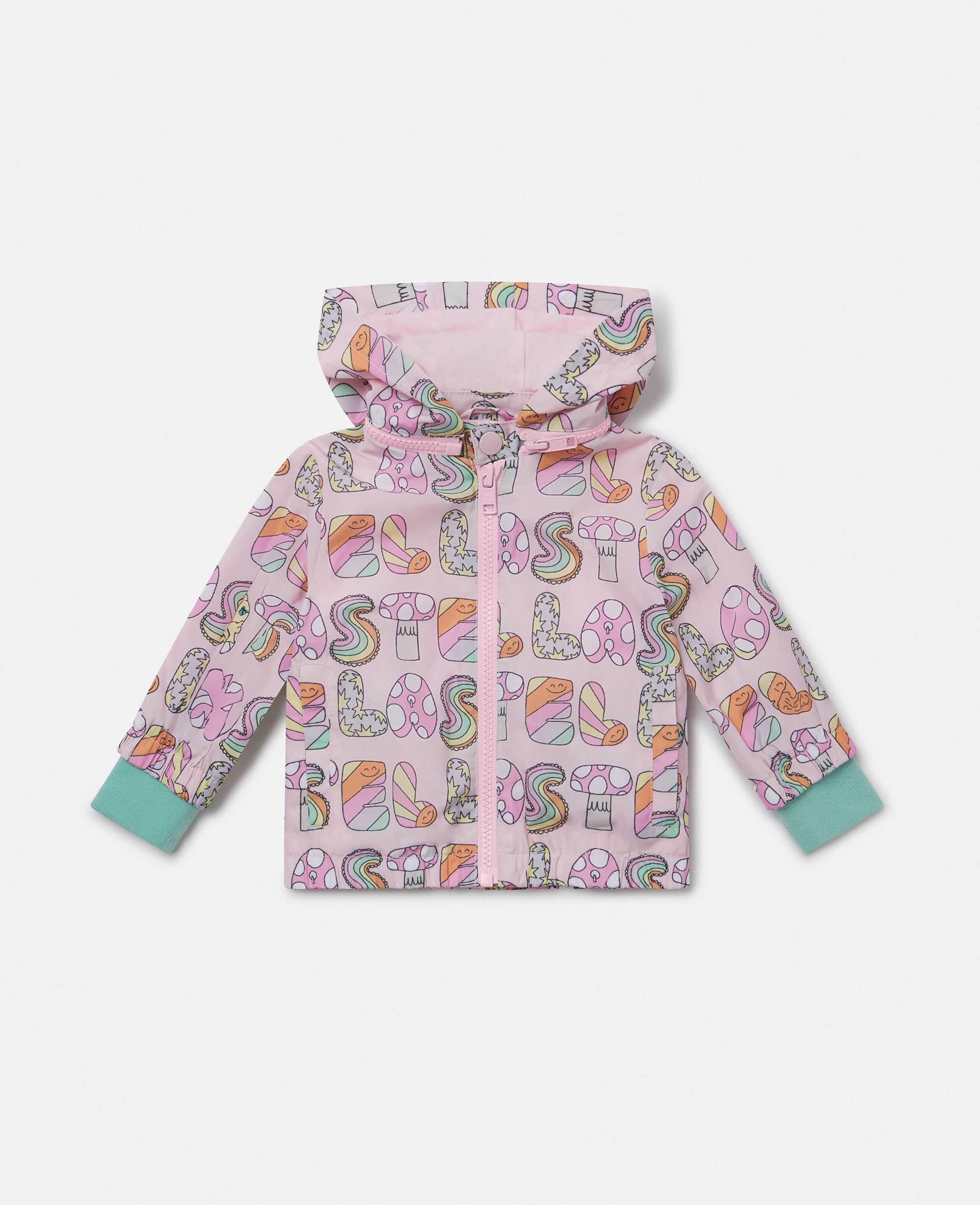 Stella Woodland Lettering Hooded Raincoat, , Size: 9m - Stella McCartney - Modalova