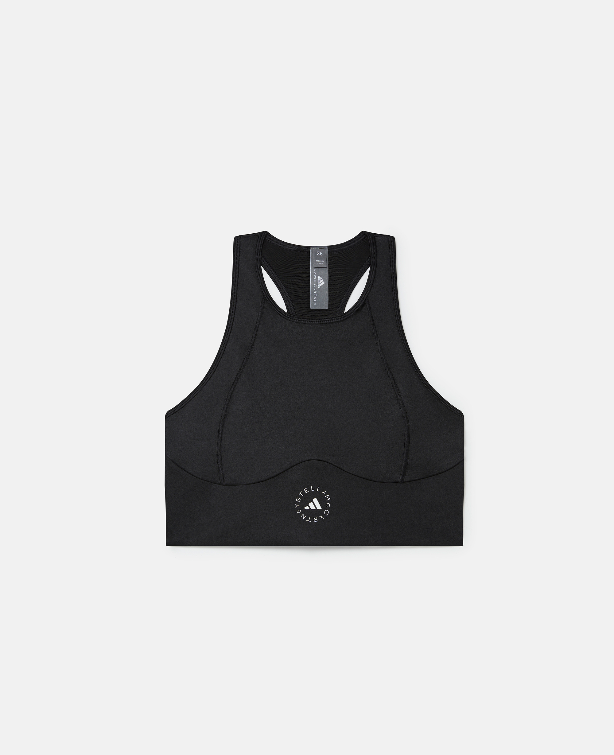 Stella McCartney – TruePurpose High-Shine Training Crop Top, Woman, Black, Size: XL