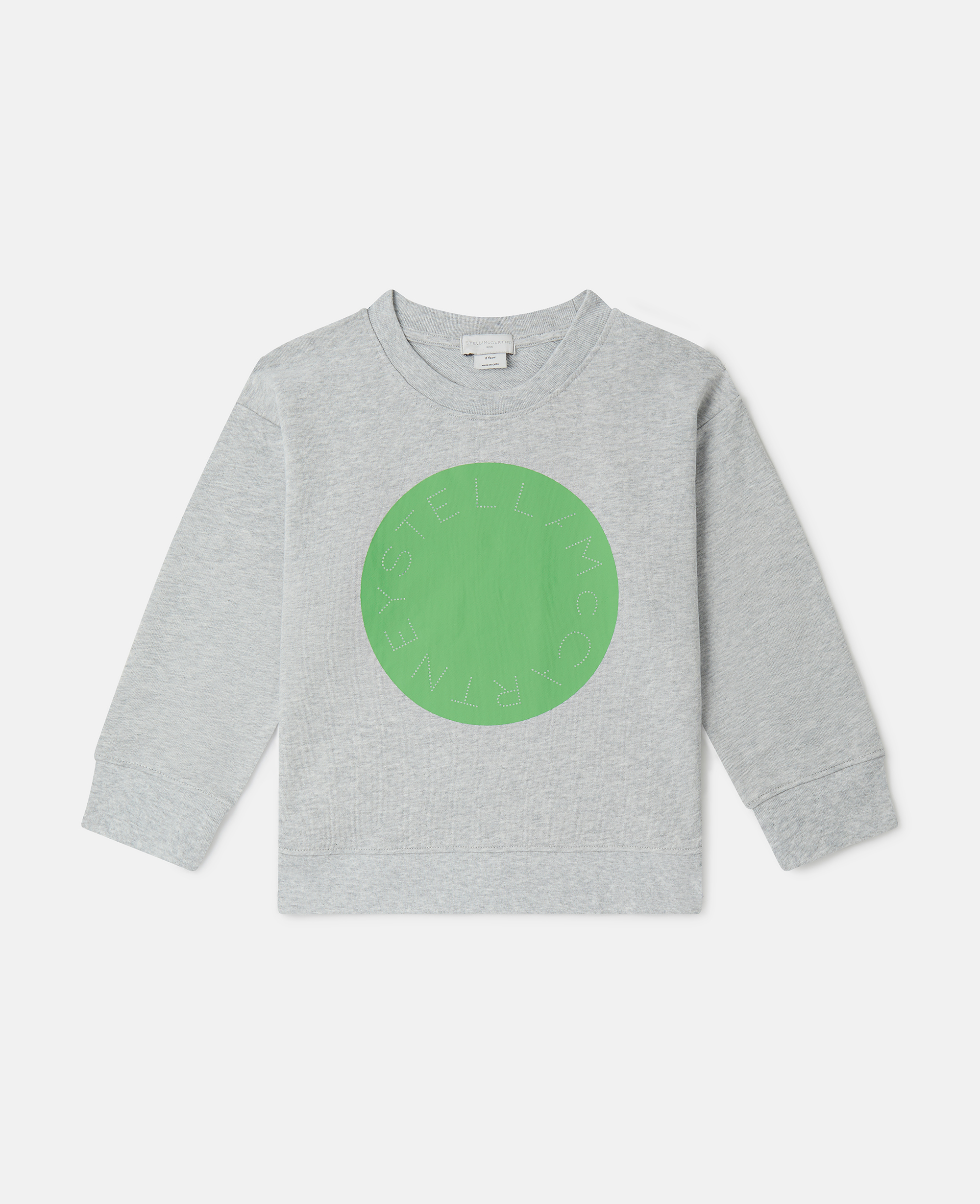 Stella McCartney – Logo Disc Sweatshirt, Woman, Grey Melange, Size: 8
