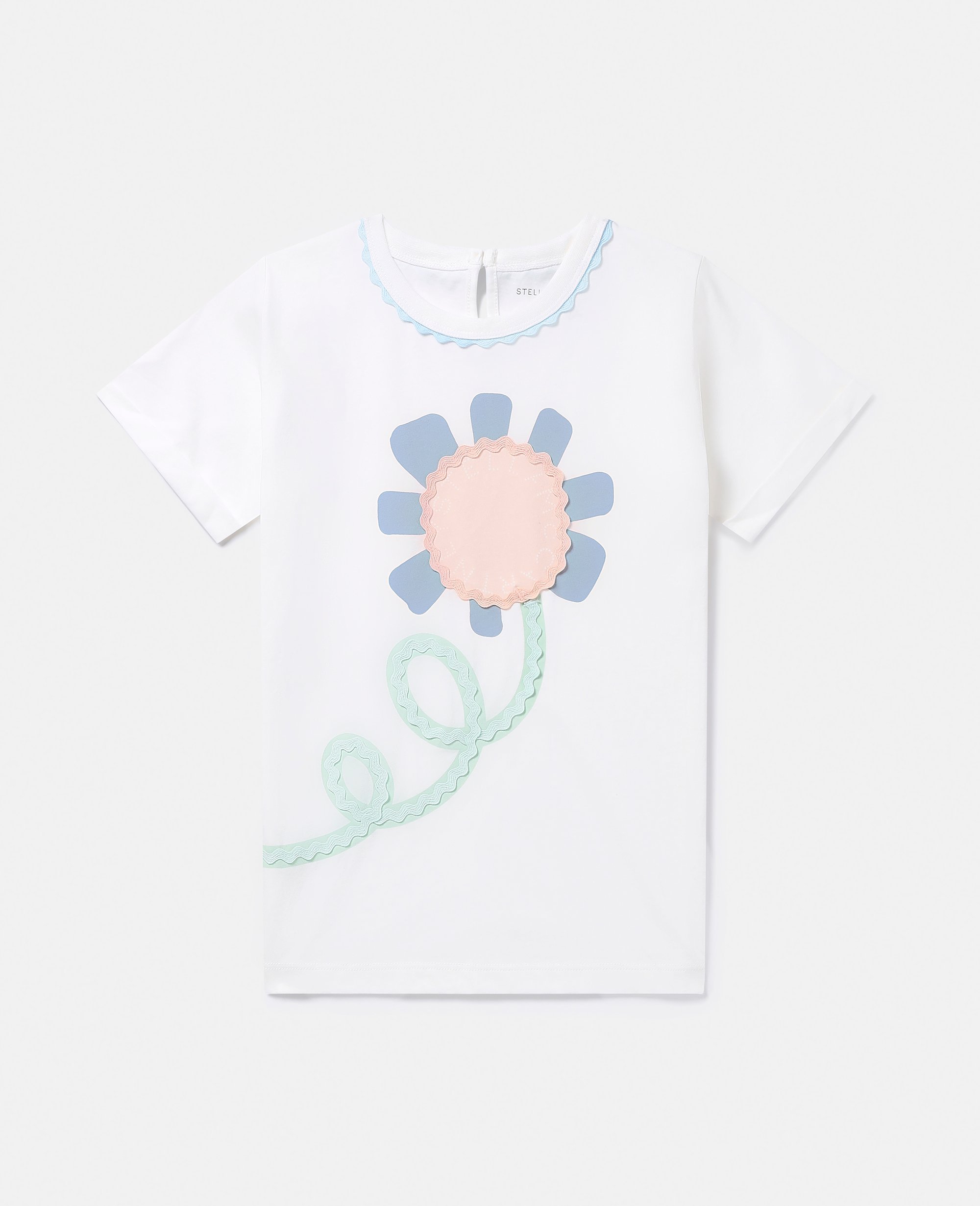 Stella McCartney – Graphic Flower T-Shirt, Woman, Ivory, Size: 10