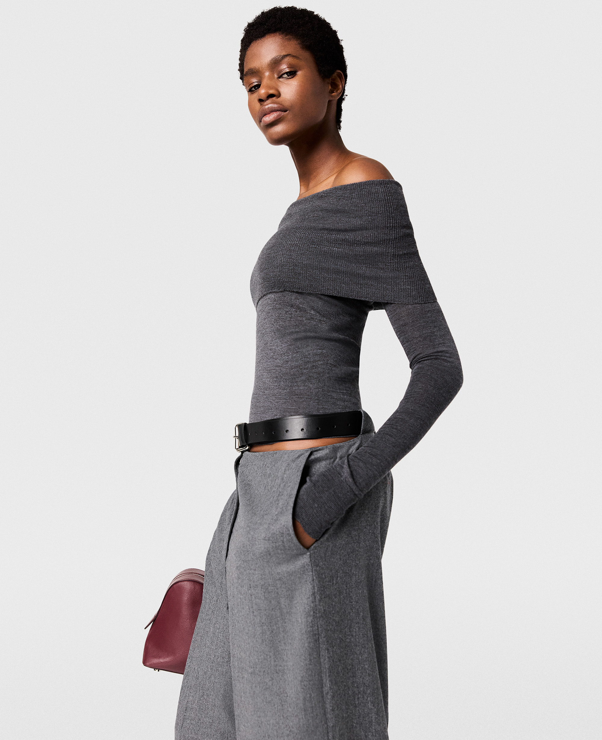 Stella Mccartney Straight-neck Long-sleeve Sweater