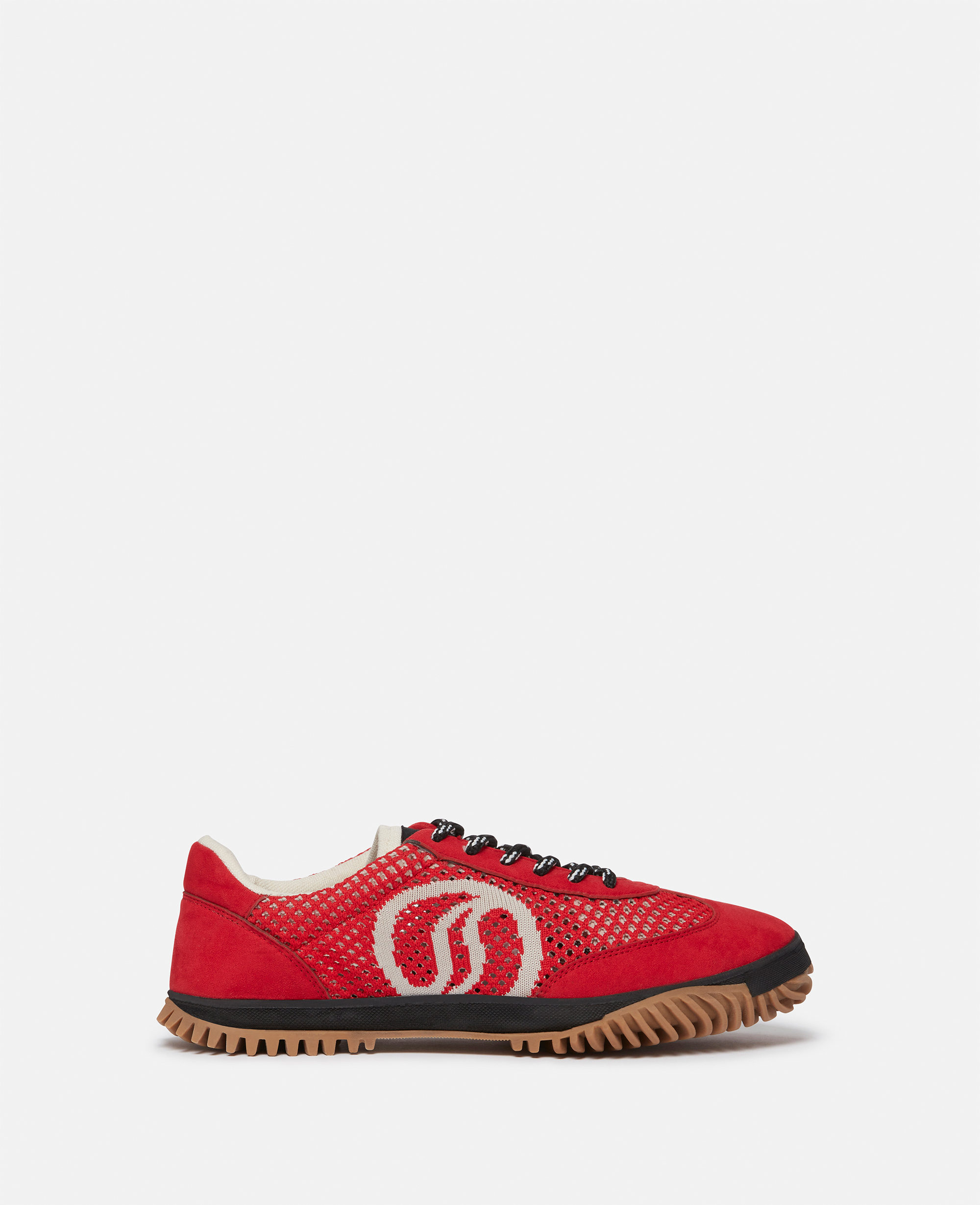 Stella Mccartney S-wave Sport Mesh Panelled Sneakers In Red