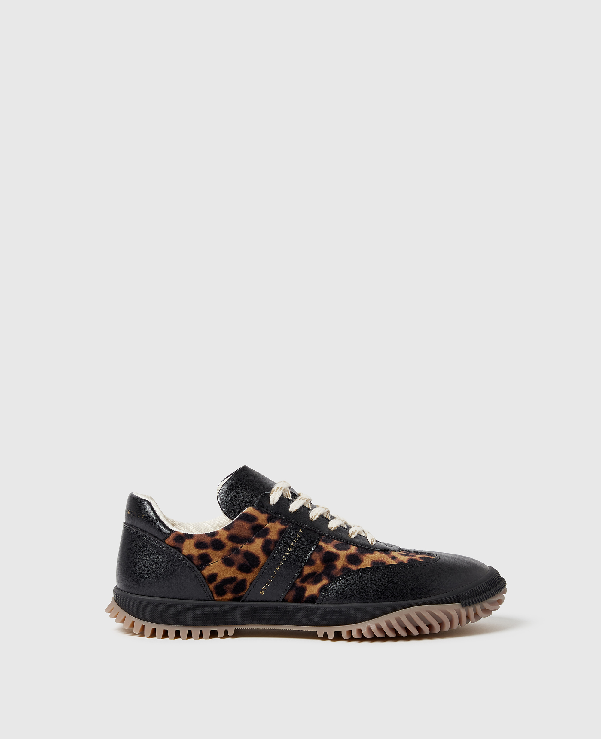 Stella McCartney - Leopard Velvet Sneakers, , Size: 39