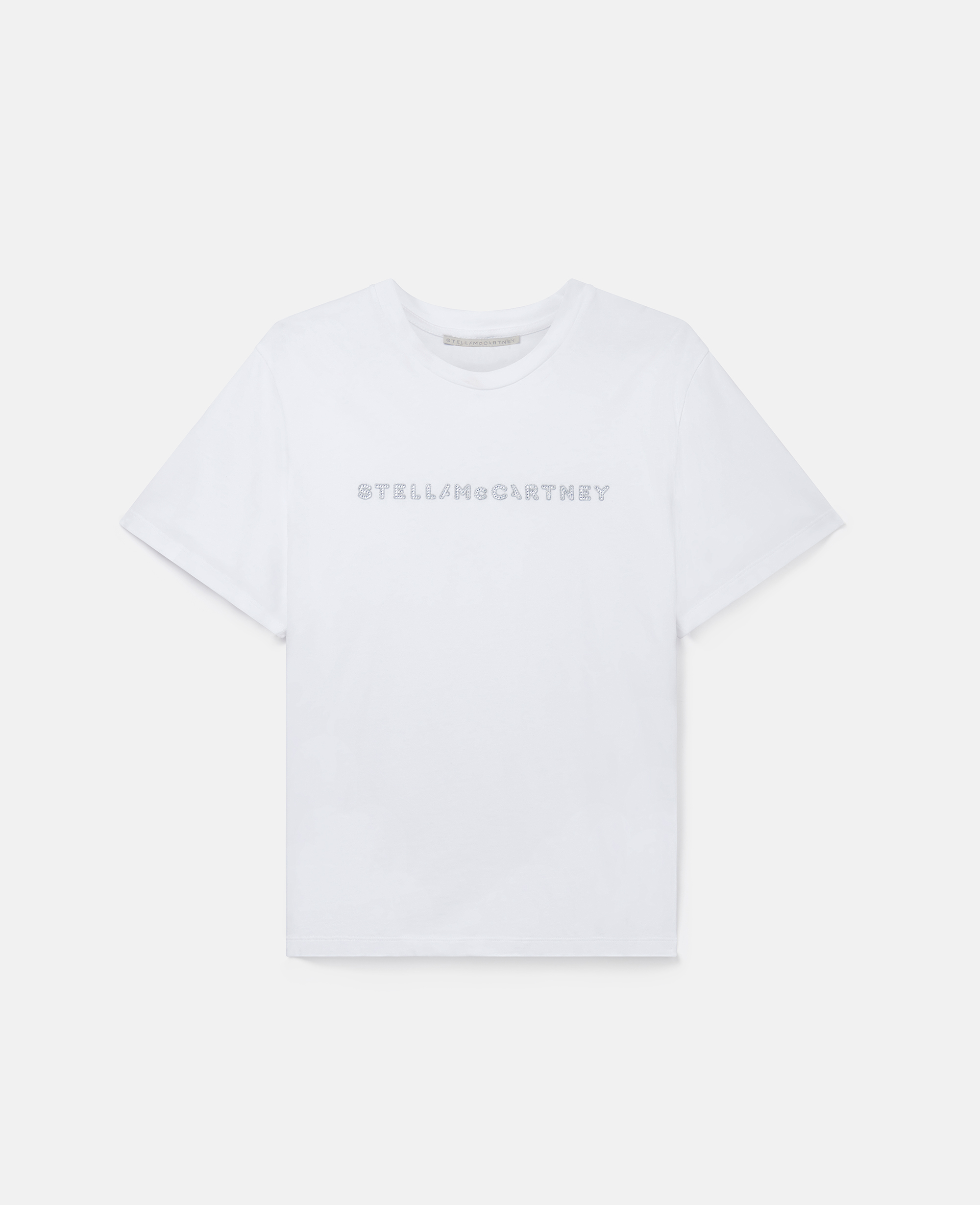 Shop Stella Mccartney Graphic Oversized Cotton T-shirt In Pure White