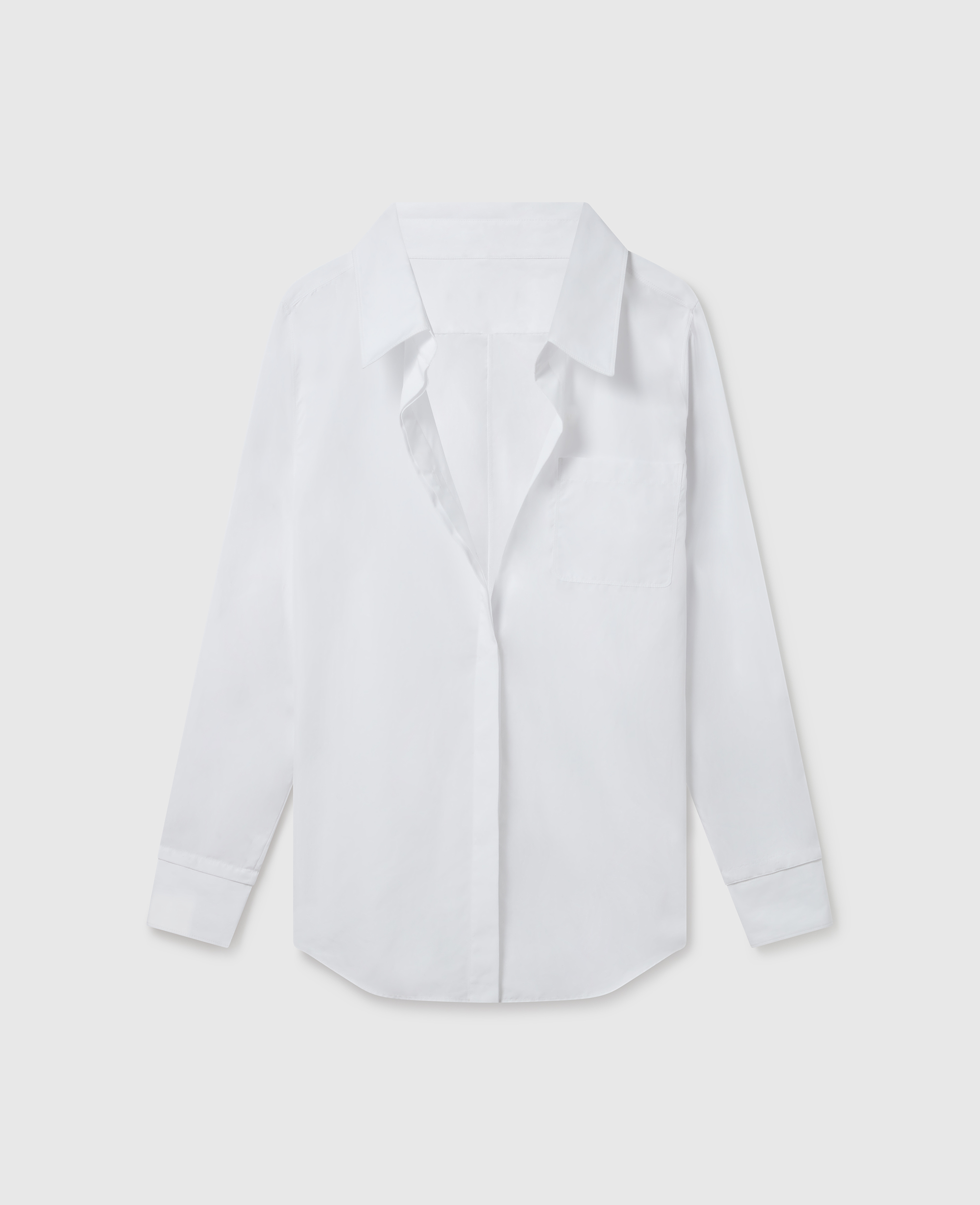 Stella Mccartney Open V-neck Collared Shirt In White