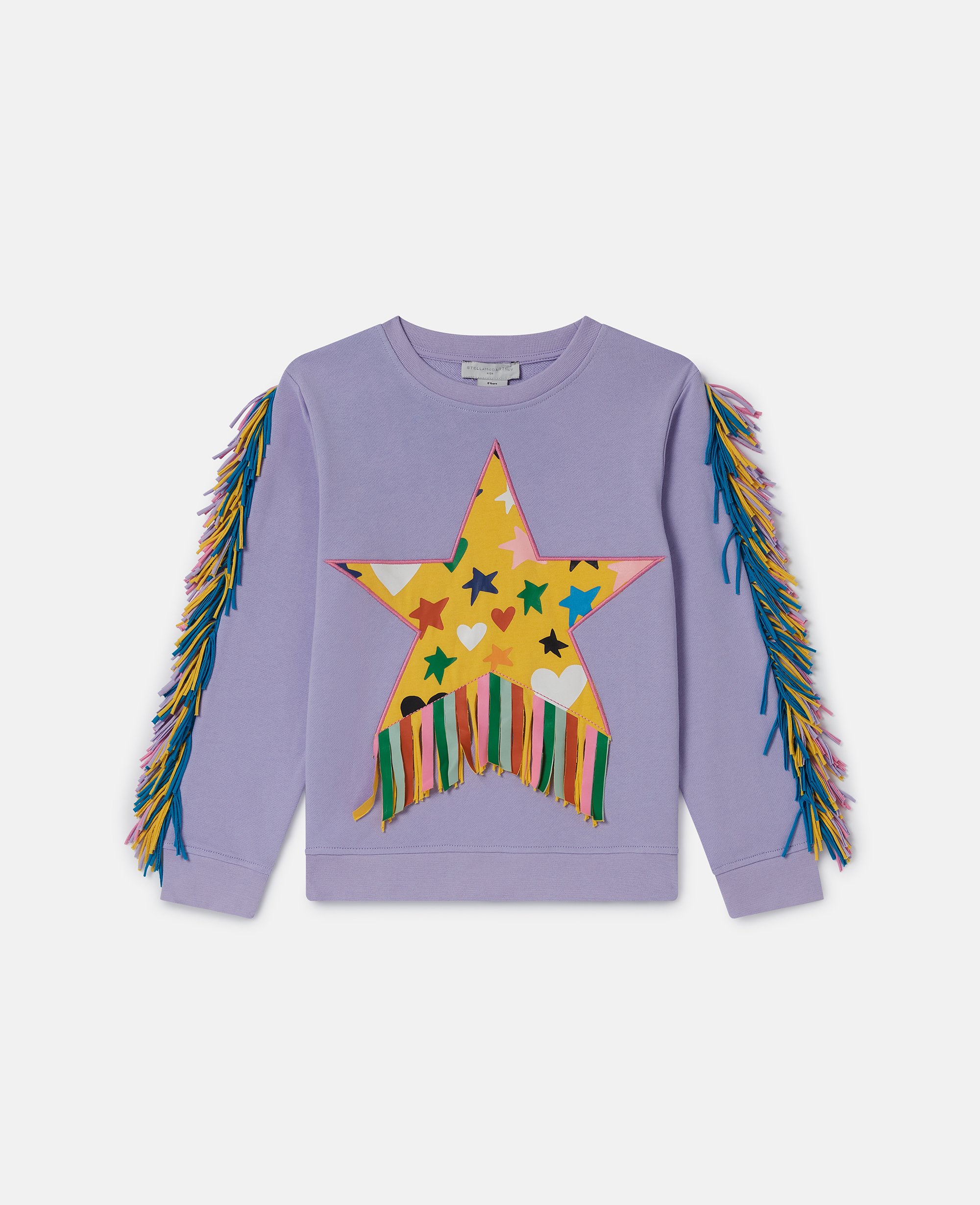 Star Graphic Fringed Sweatshirt, , Size: 6 - Stella McCartney - Modalova
