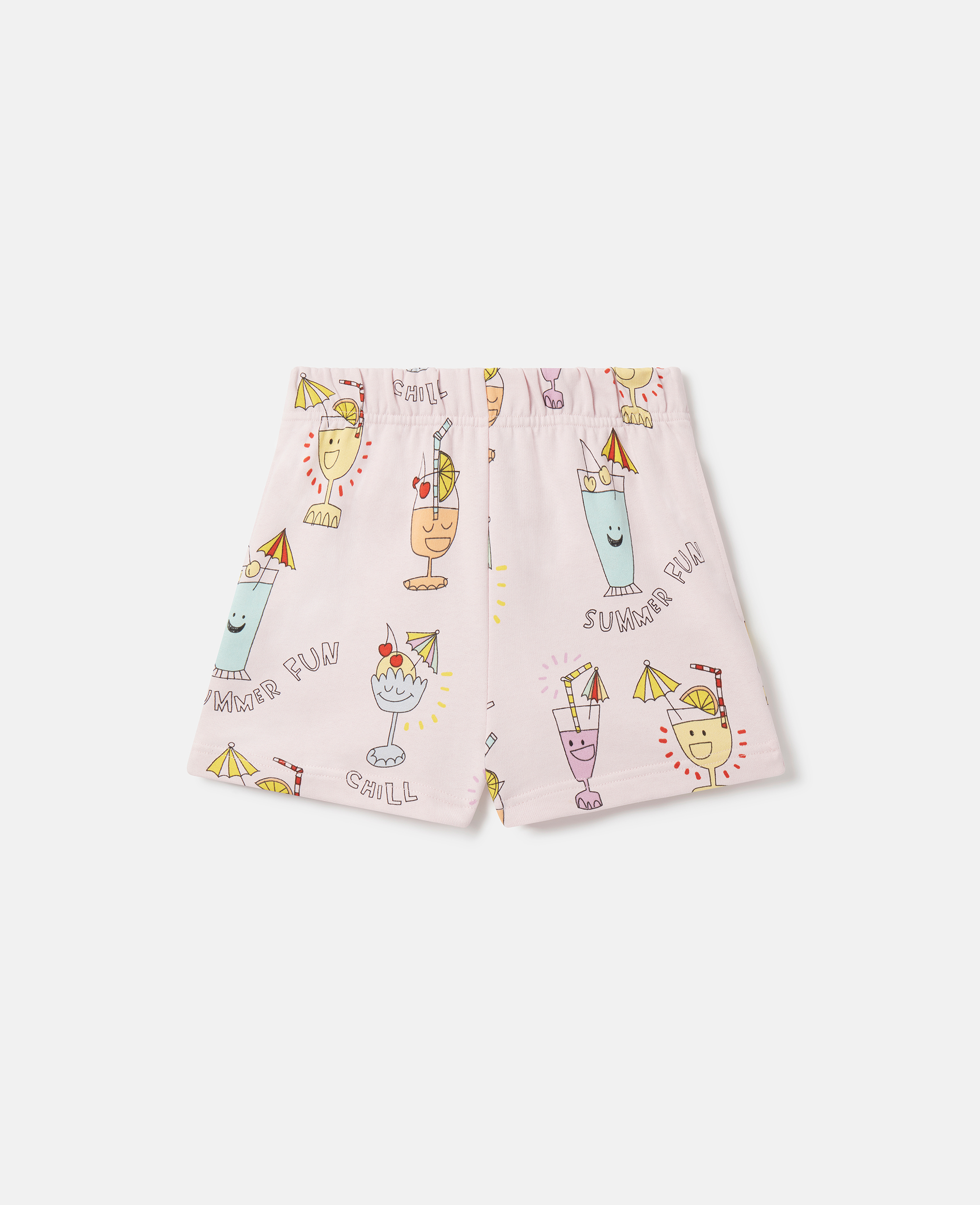 Stella Mccartney Kids' Summer Cocktail Print Shorts In Pink