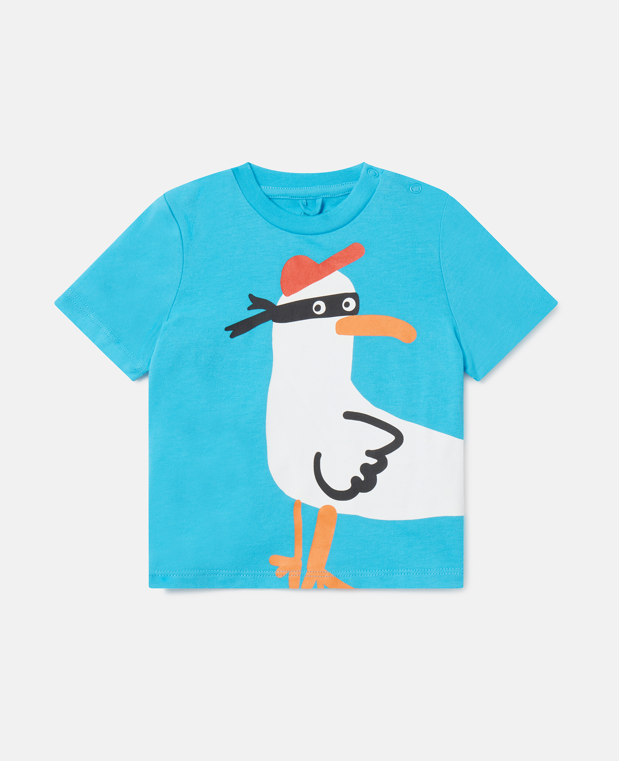Stella McCartney – Seagull Bandit T-Shirt, Woman, Turquoise, Size: 24m