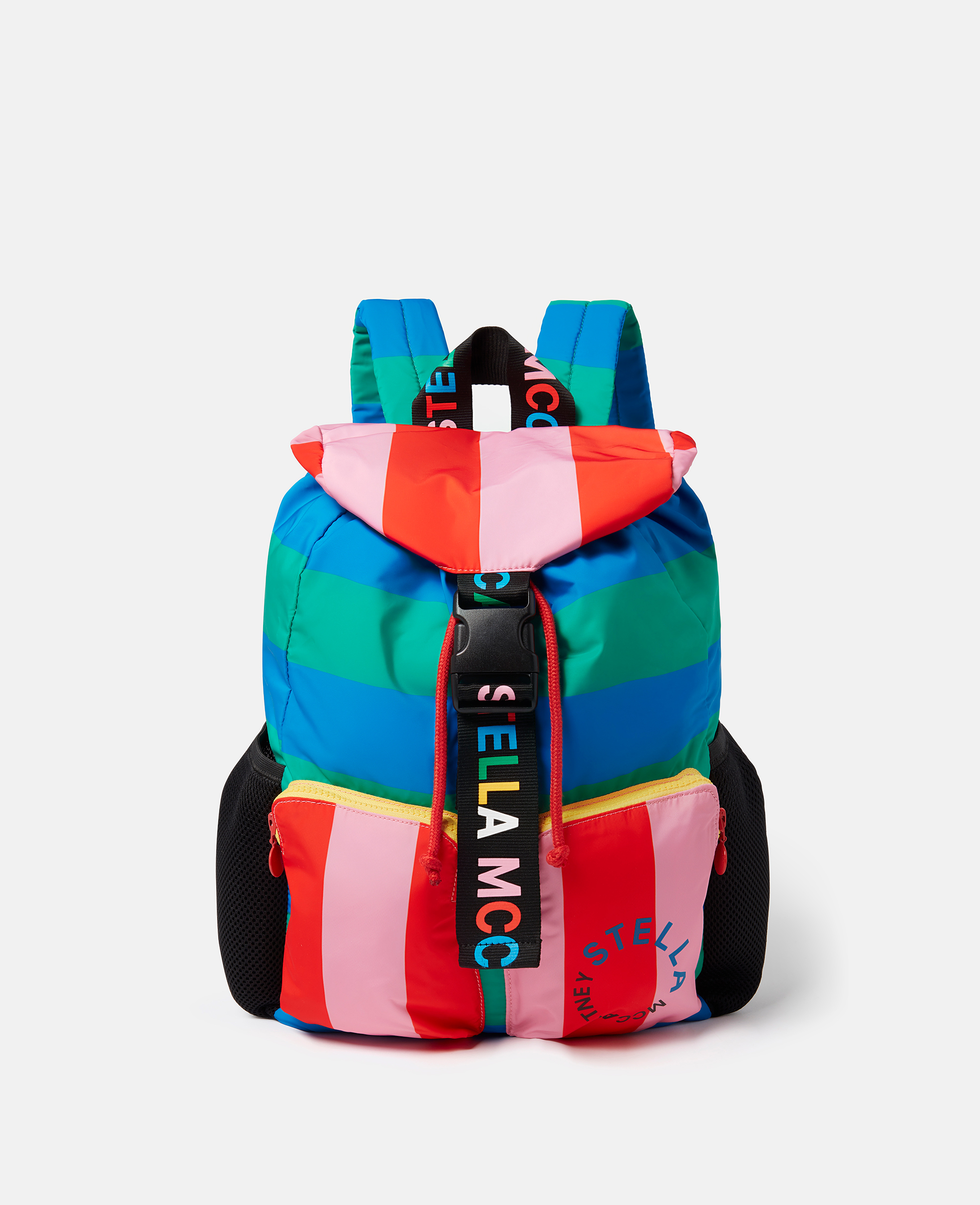 Stella Mccartney Striped Backpack In Multicolour