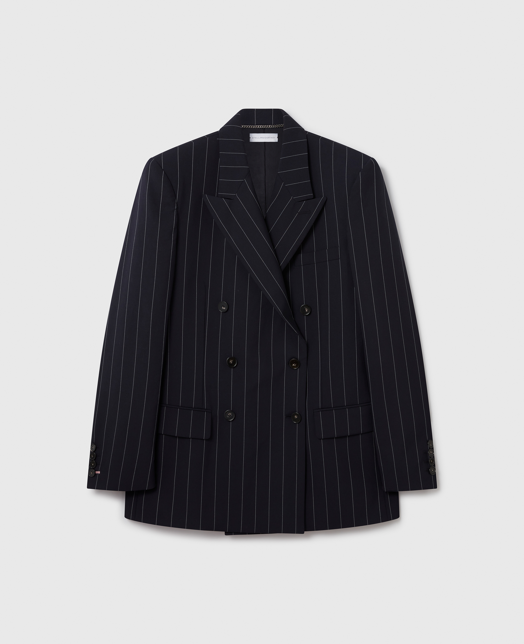 Stella Mccartney Oversized Double-breasted Blazer In Navy