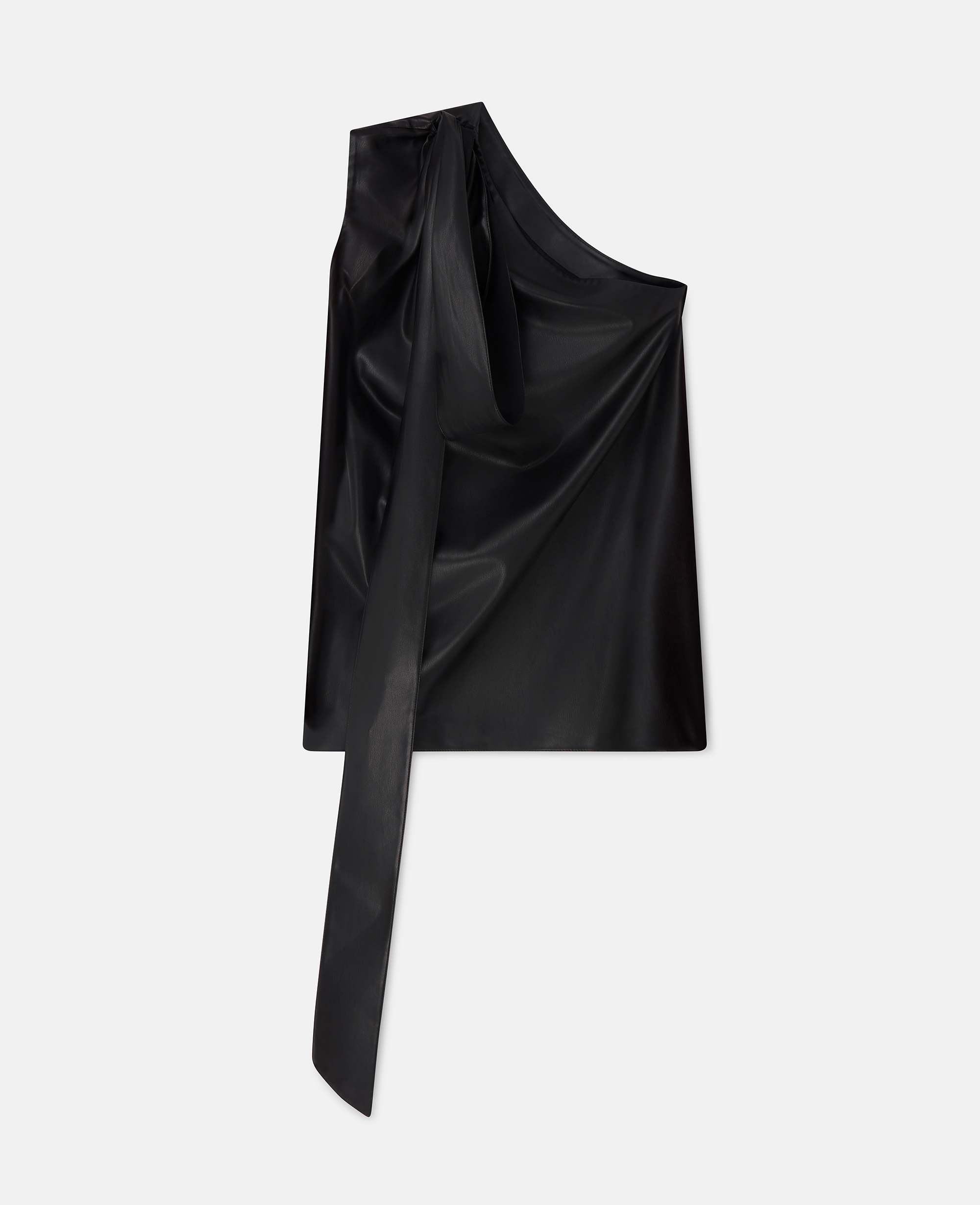 Stella McCartney - Haut foulard à une épaule Alter Mat, Femme, Noir, Taille: 36
