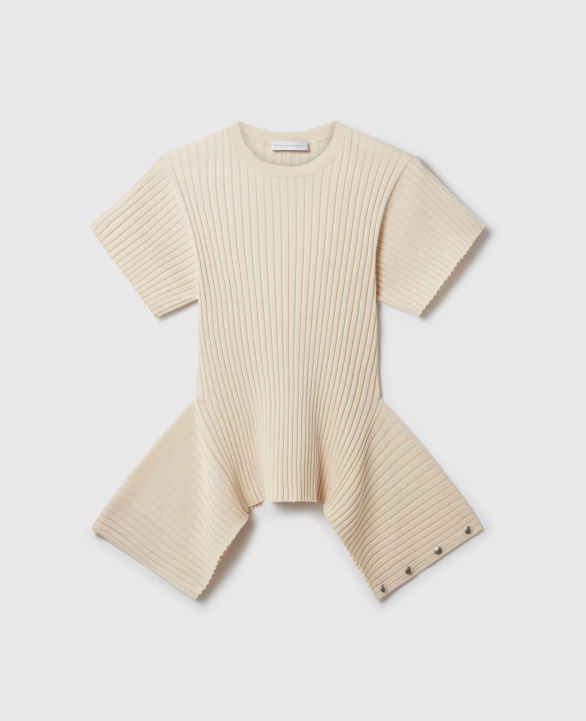 Stella McCartney - Strick-T-Shirt mit Schößchen, , Größe: L