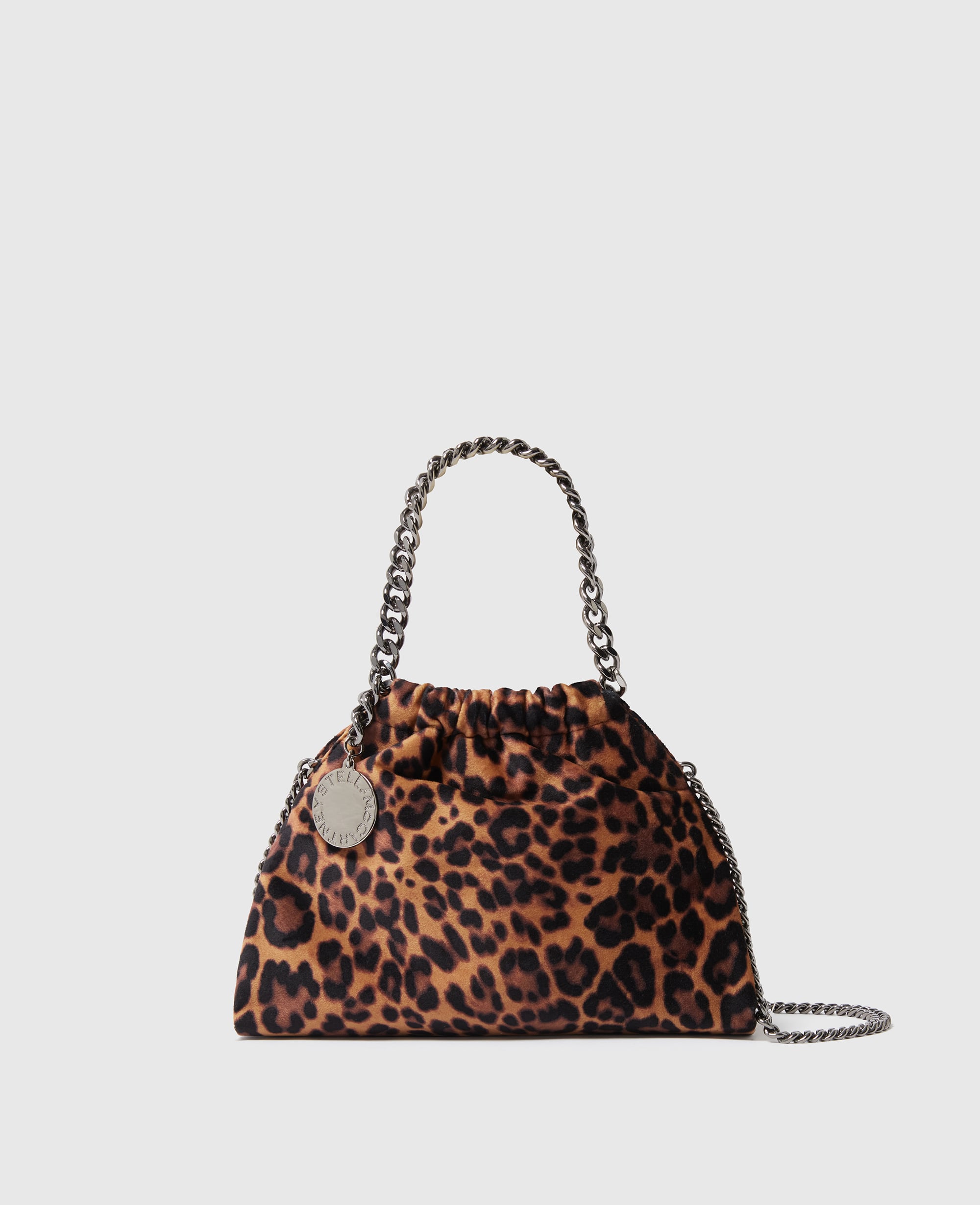 Stella McCartney - Falabella Mini Drawstring Bag, Woman, Leopard