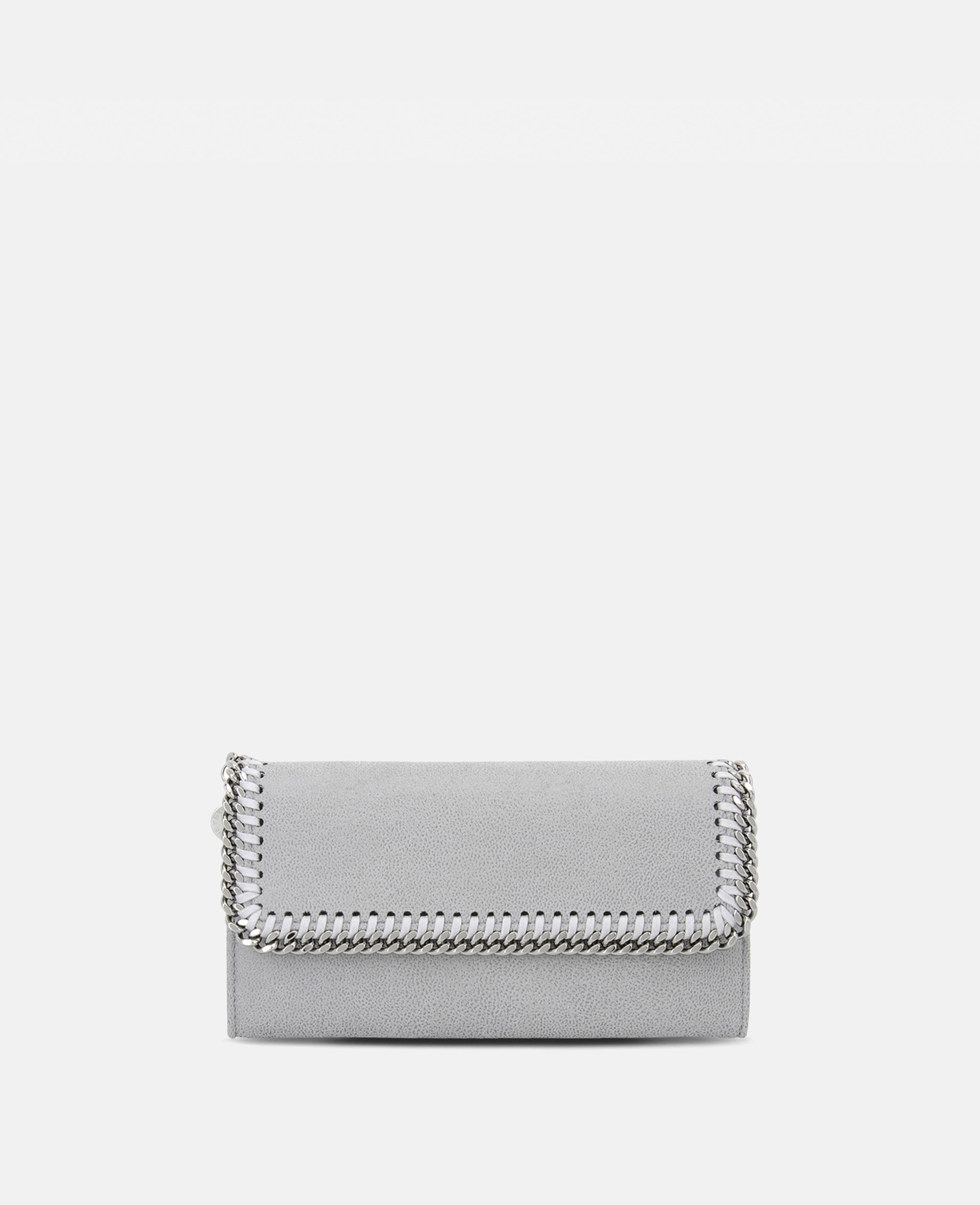 Stella Mccartney Falabella Continental Wallet In Light Grey