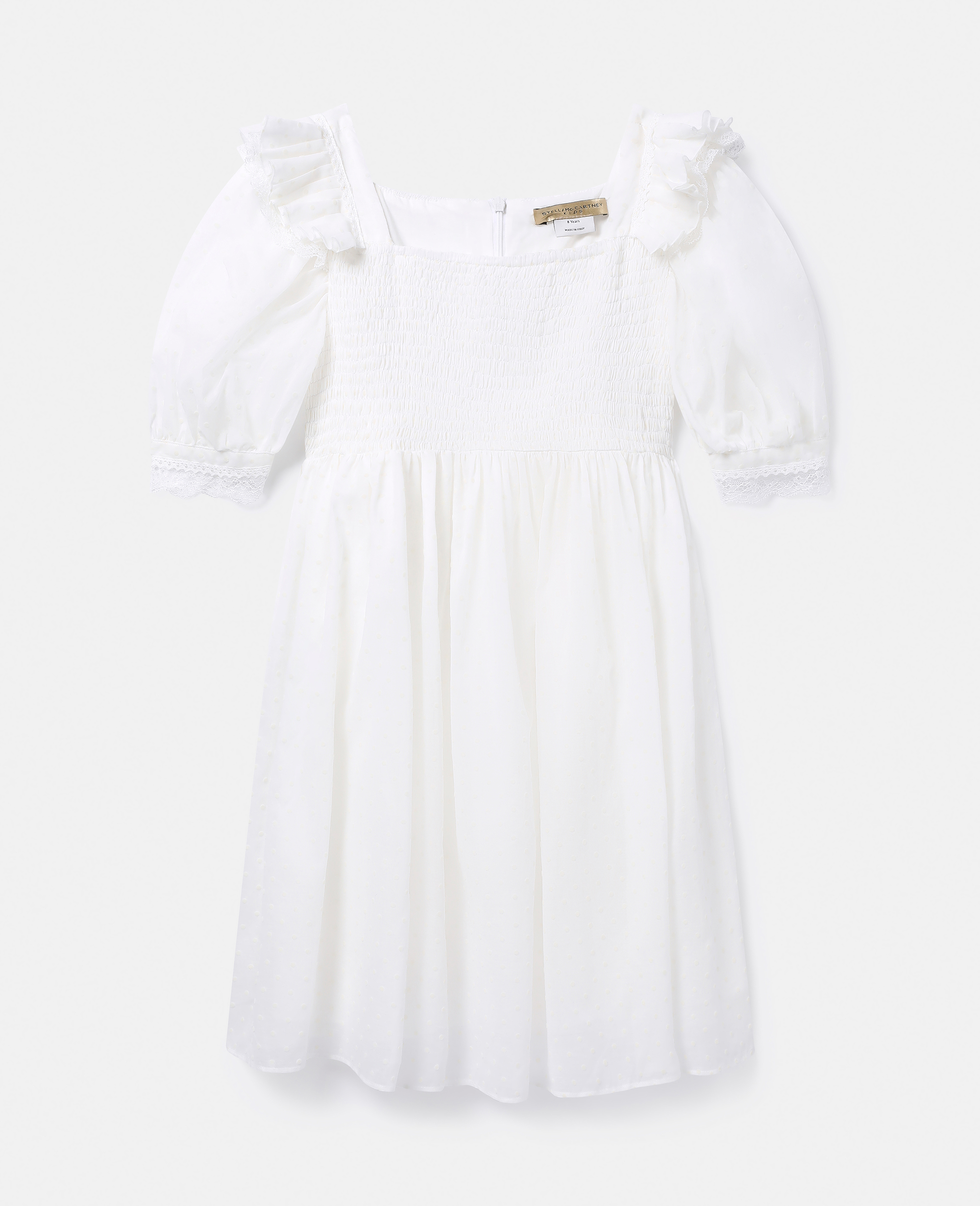 Stella McCartney – Frill Sleeve Smock Dress, Woman, Ivory, Size: 6
