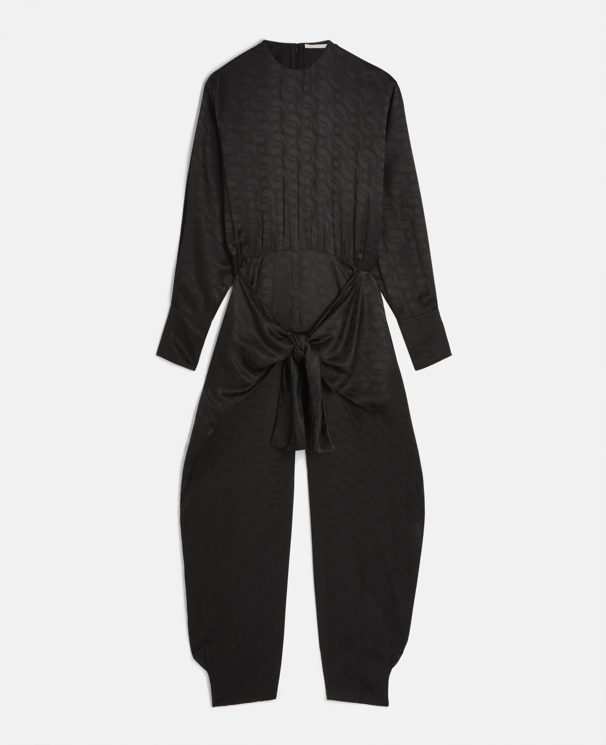 Stella McCartney – S-Wave Jacquard Wrap Jumpsuit, Woman, Black, Size: 36