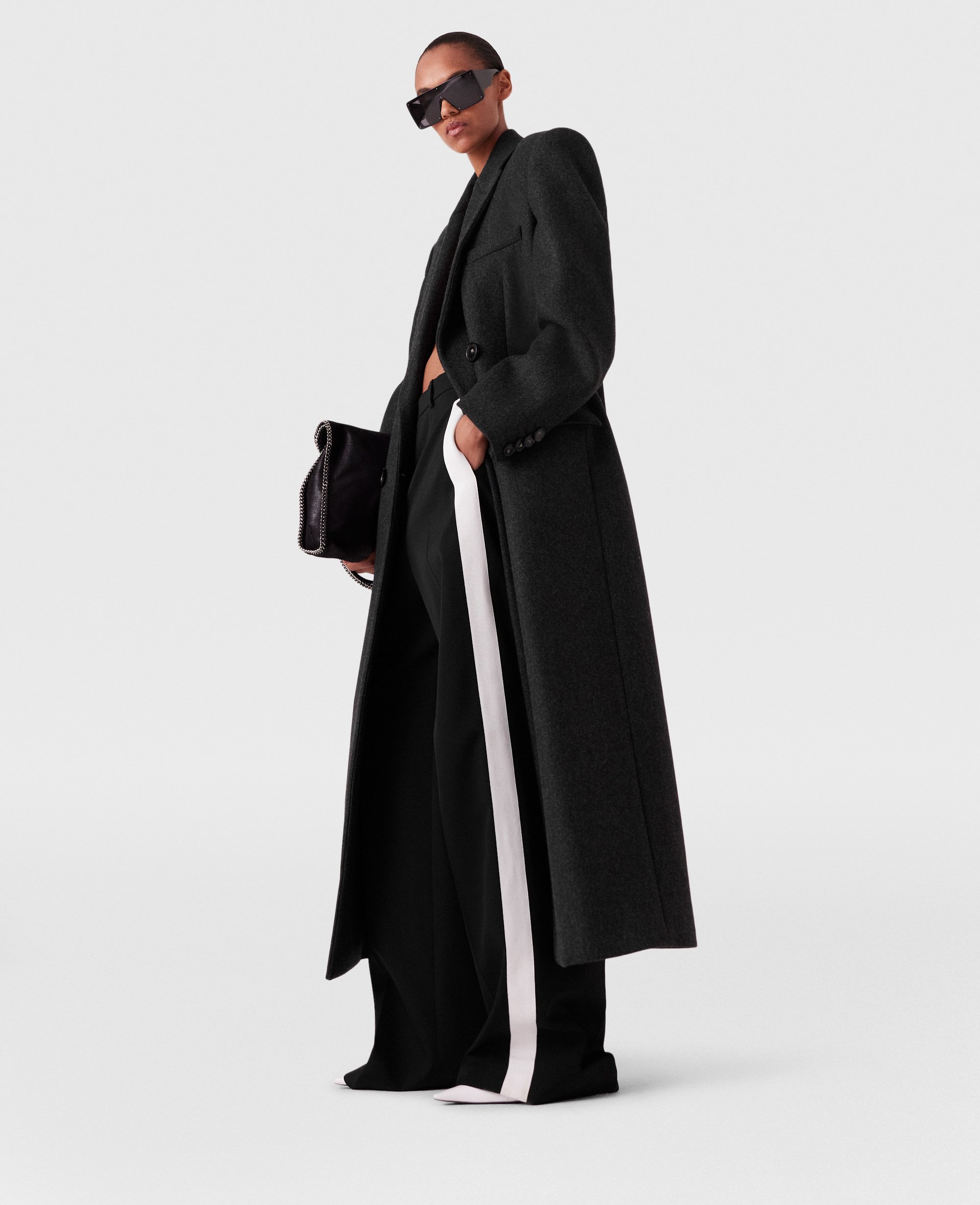 Manteau long croise en laine, , , Taille: 36 - Stella McCartney - Modalova