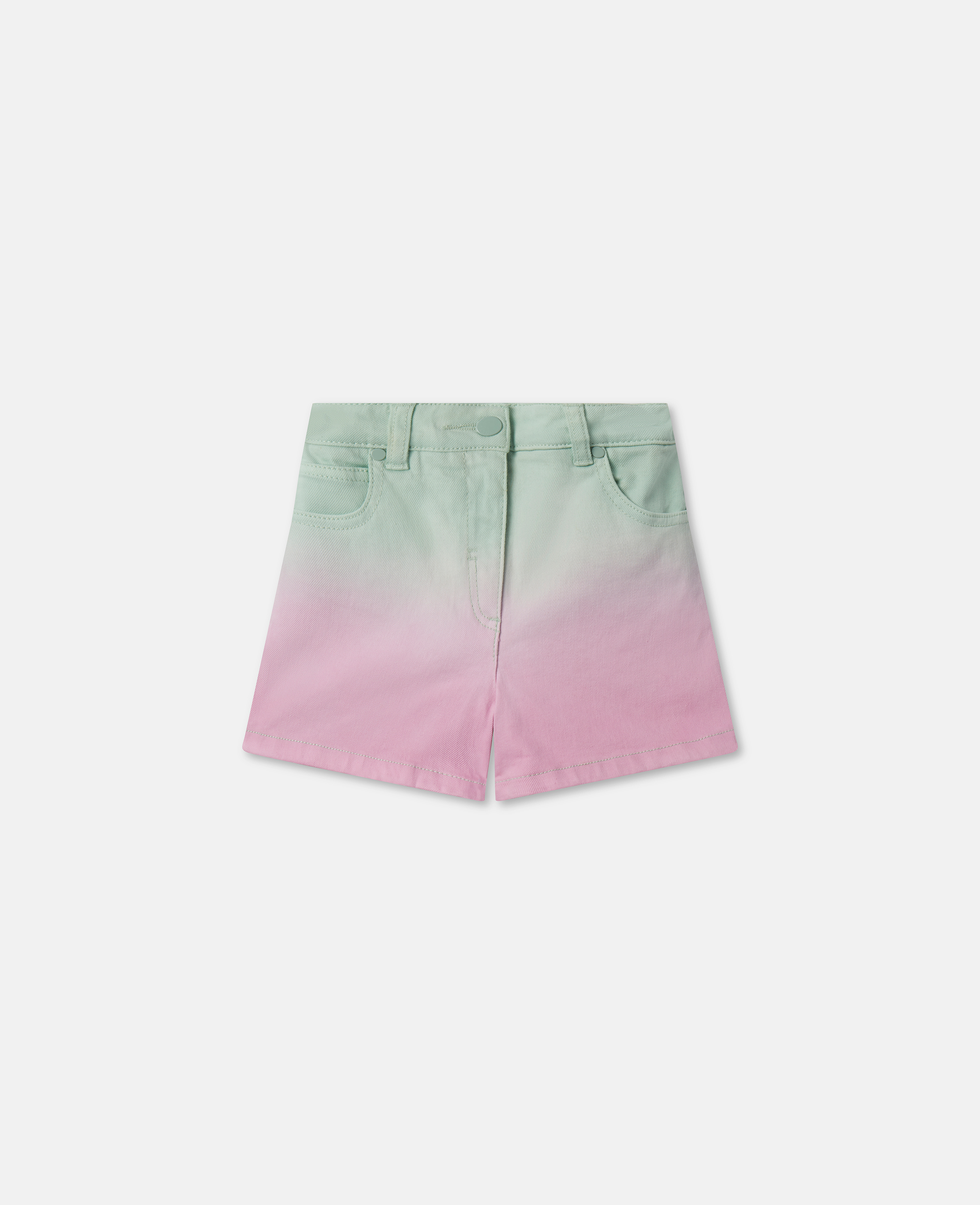 Stella McCartney – Ombré Denim Shorts, Woman, Pastel Multicolour, Size: 5