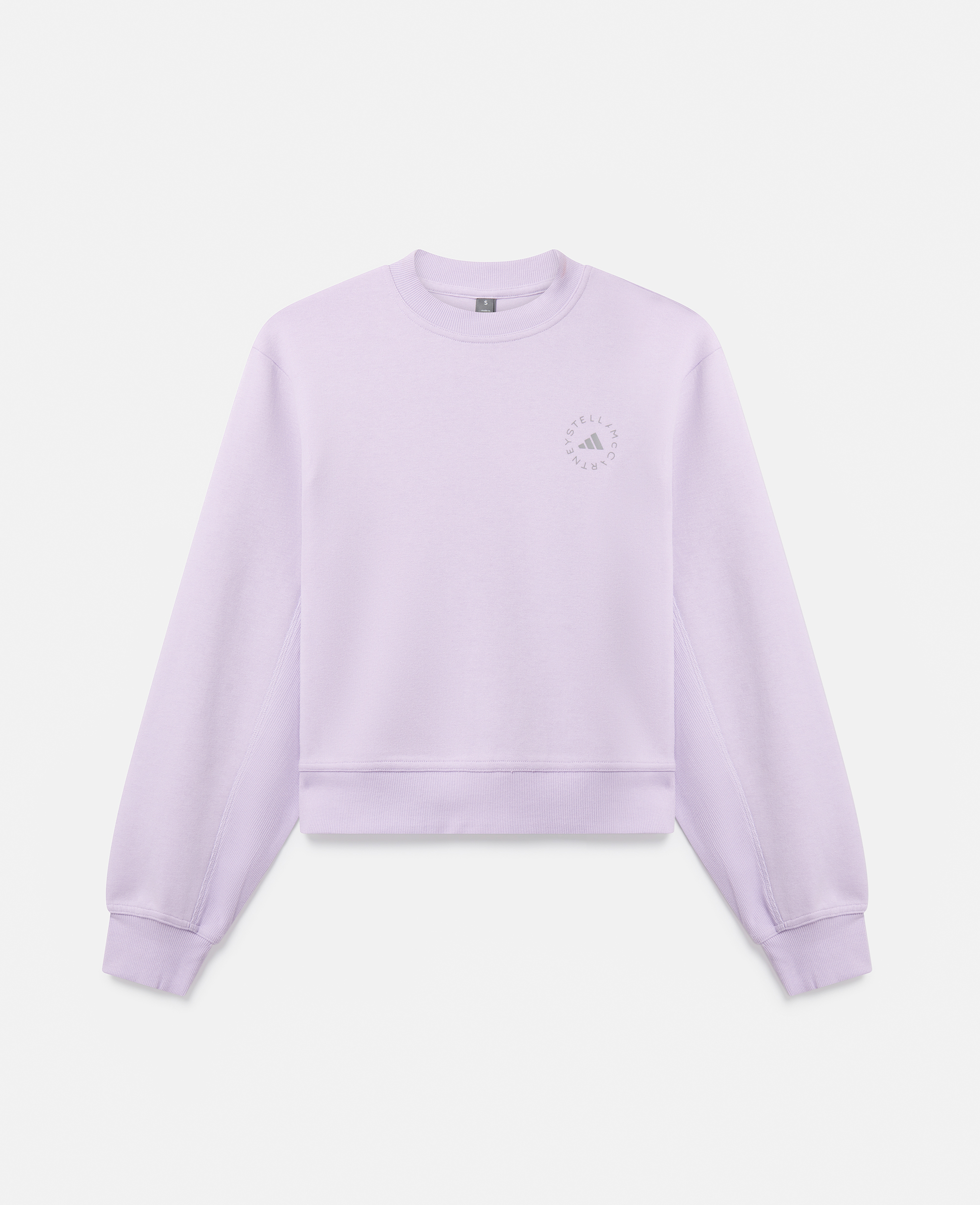 stella mccartney - logo sweatshirt, woman, purple glow, size: l