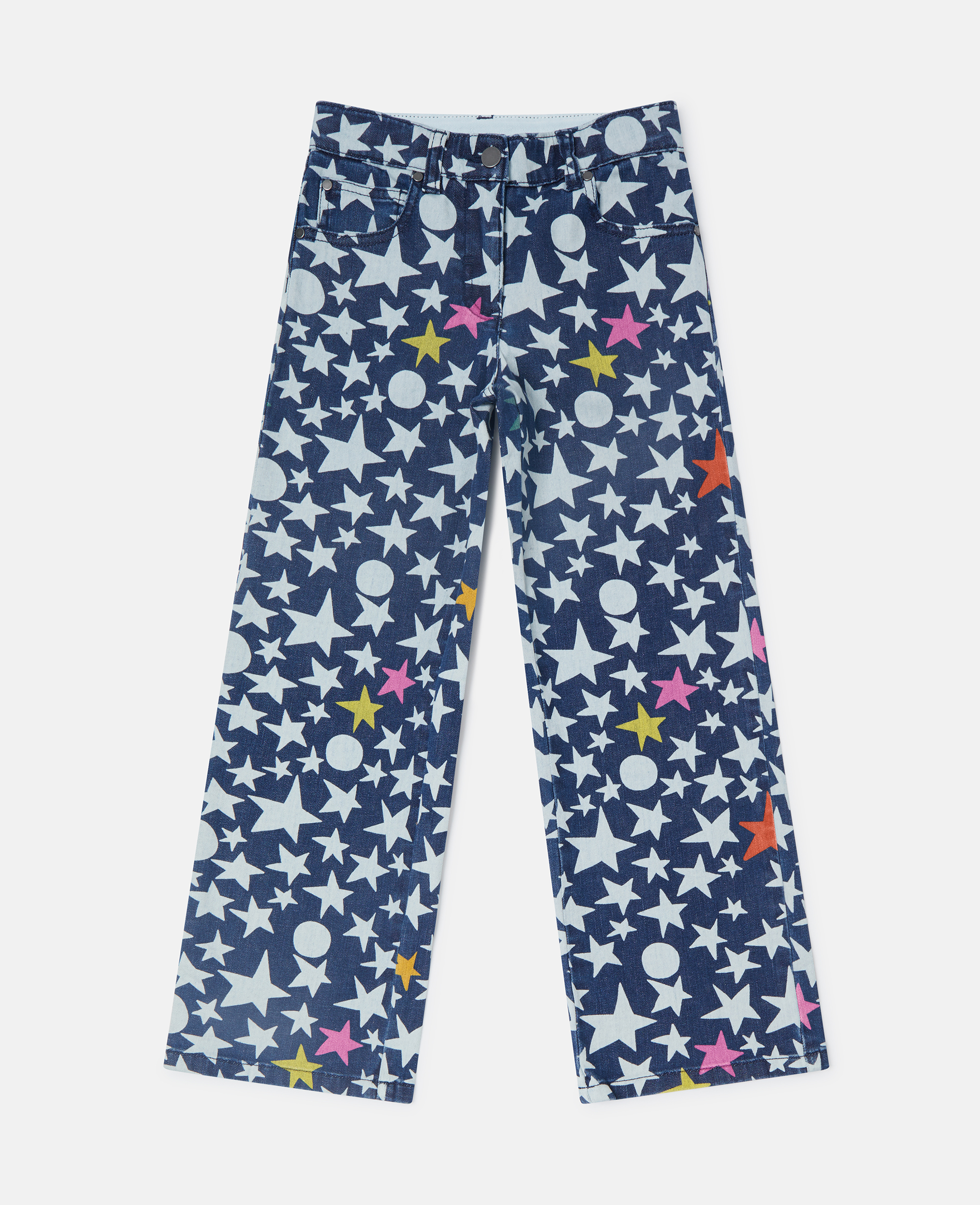 Star Print Straight-Leg Denim Jeans, /, Size: 12 - Stella McCartney - Modalova