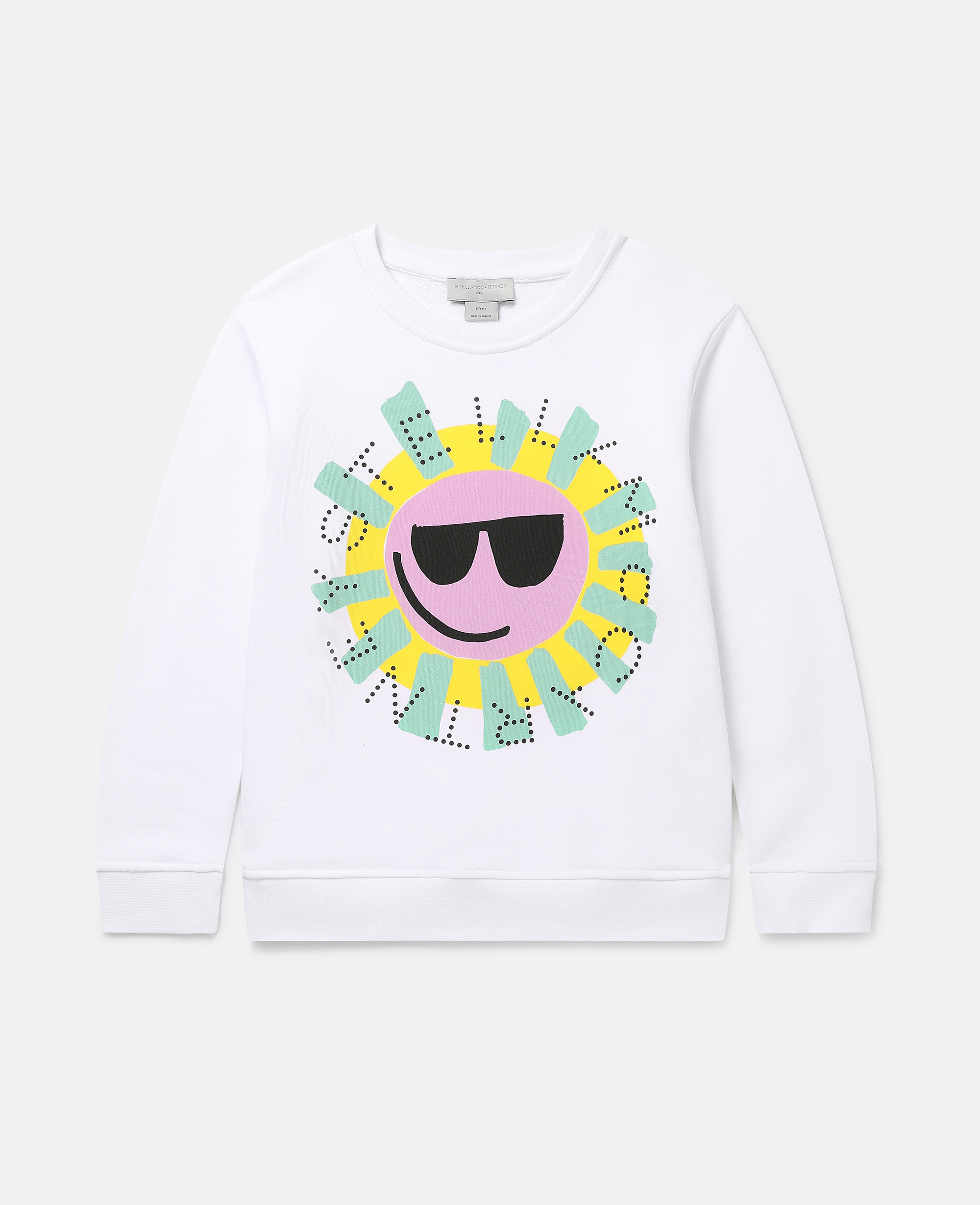 Stella Mccartney Kids' Logo Sunshine Sweatshirt In White
