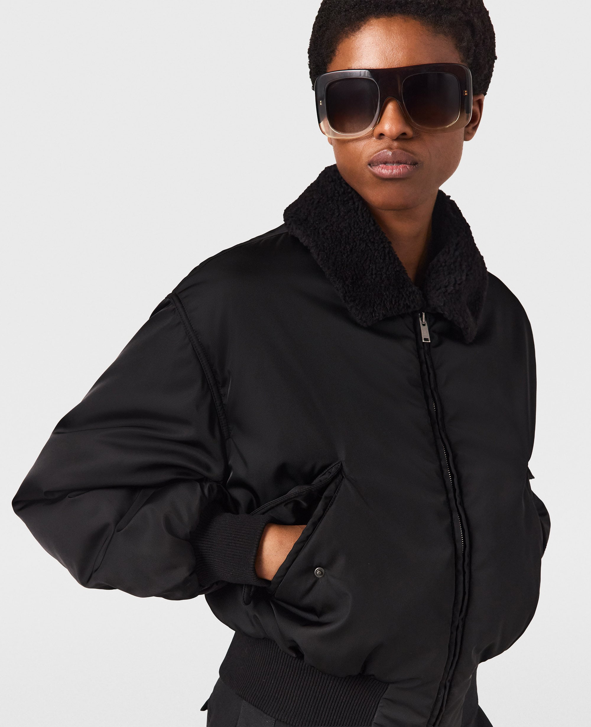 Stella McCartney - Bomberjacke mit Kragen, , Größe: 38