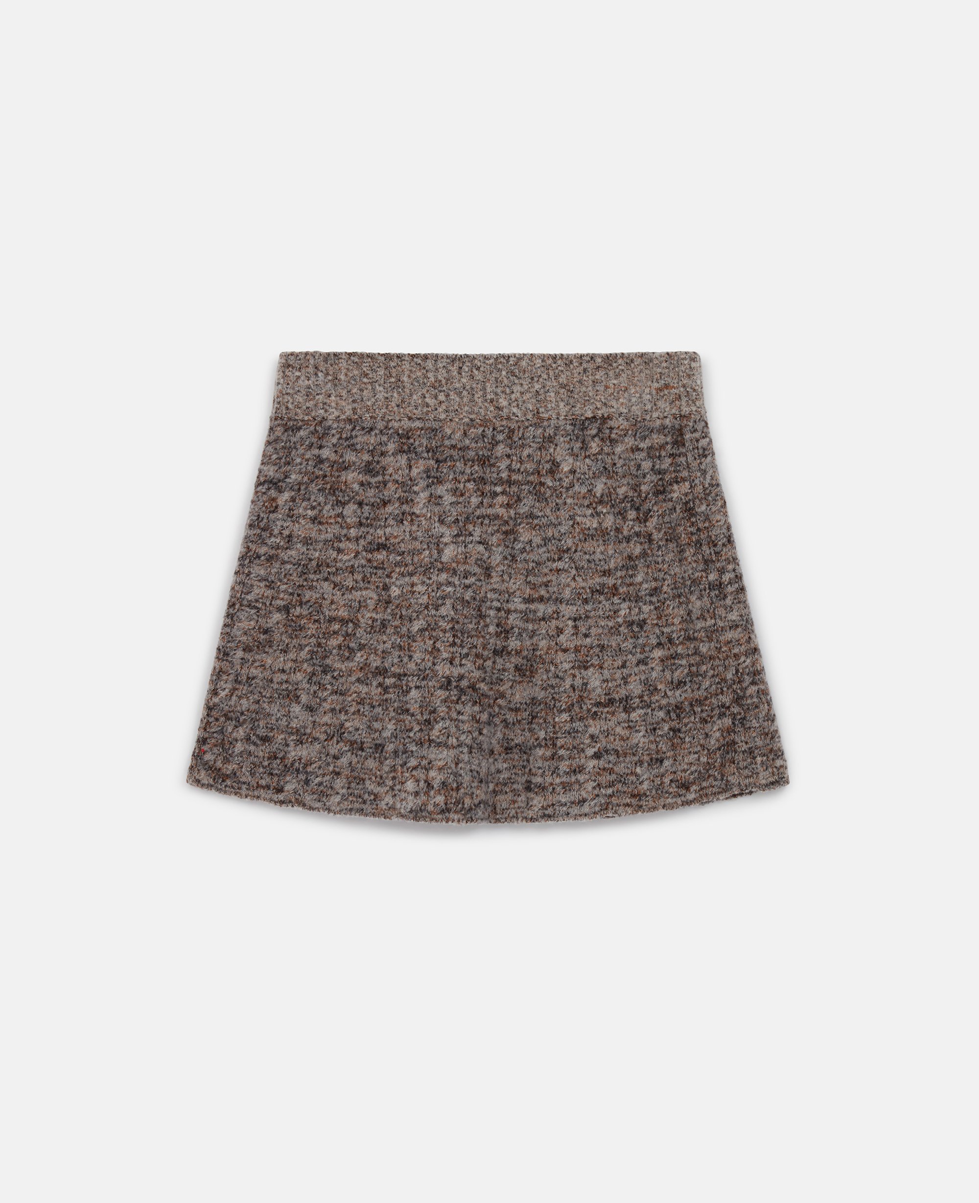 Stella McCartney – Ribbed Chunky Knit Mini Skirt, Woman, Mottled grey, Size: M