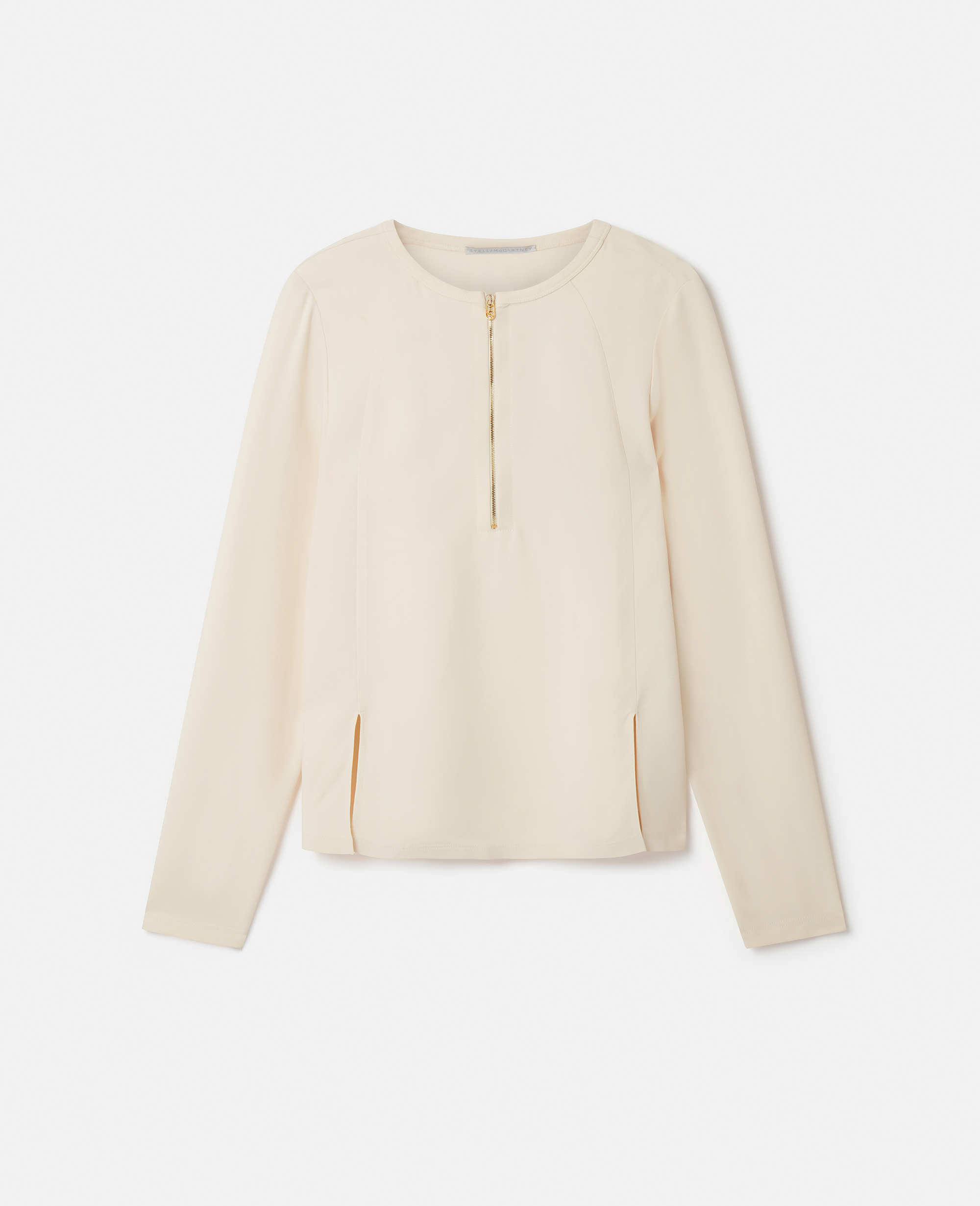 Stella Mccartney Arlesa Double Split Hem Zip Blouse In White