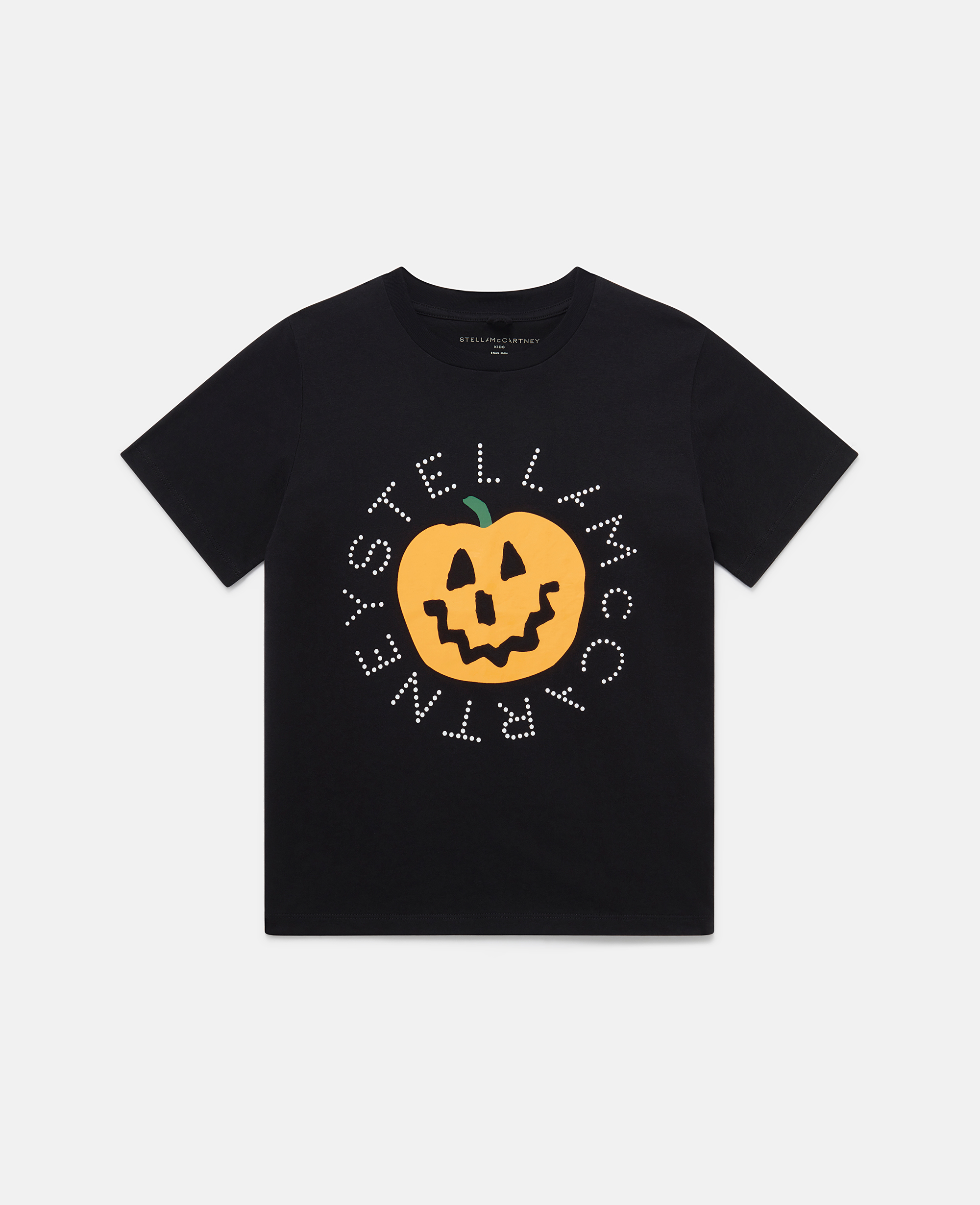 Stella Mccartney Logo Pumpkin Print T-shirt In Black