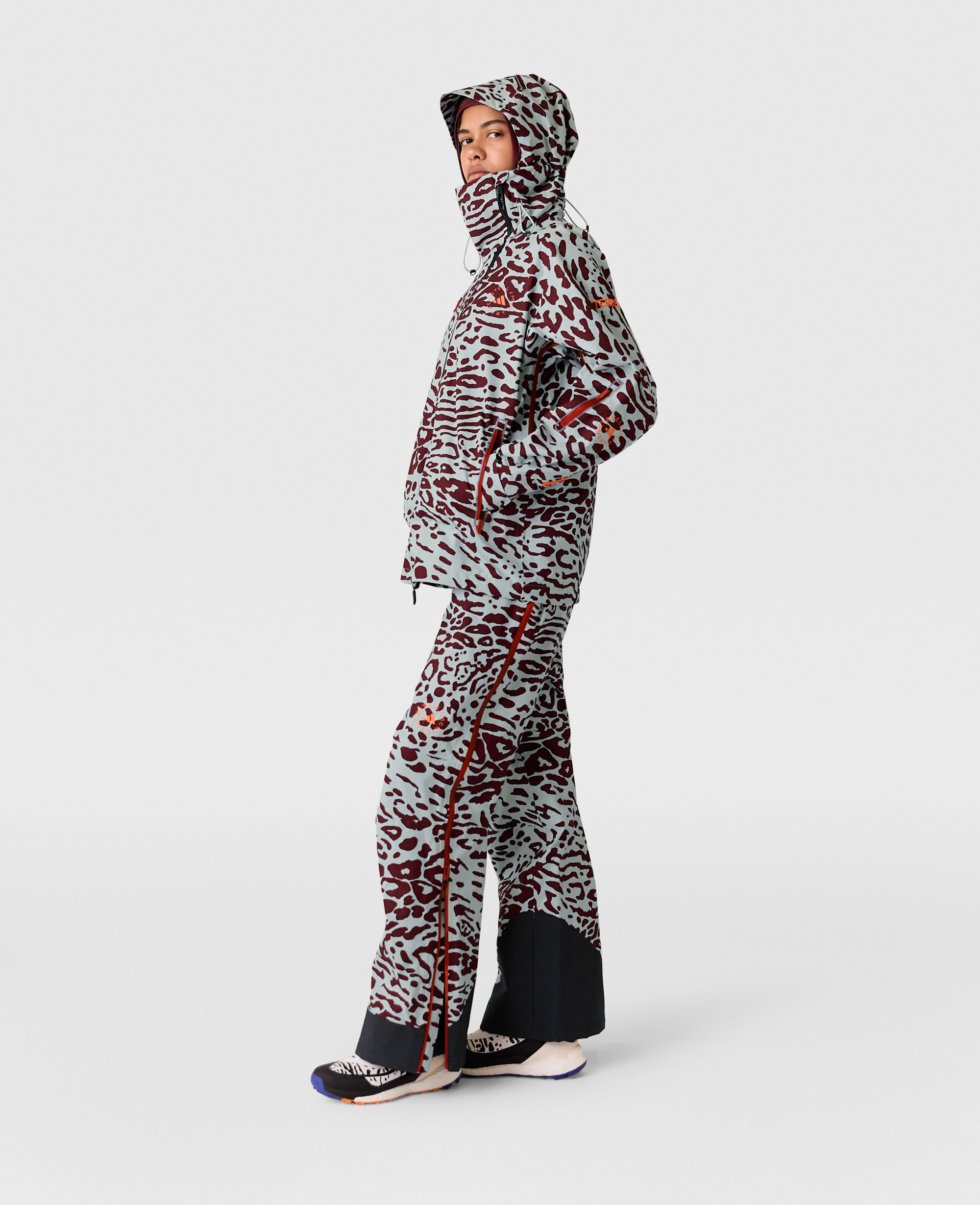 Stella Mccartney Terrex Truenature Ski Jacket In Vapor Green/shadow Red