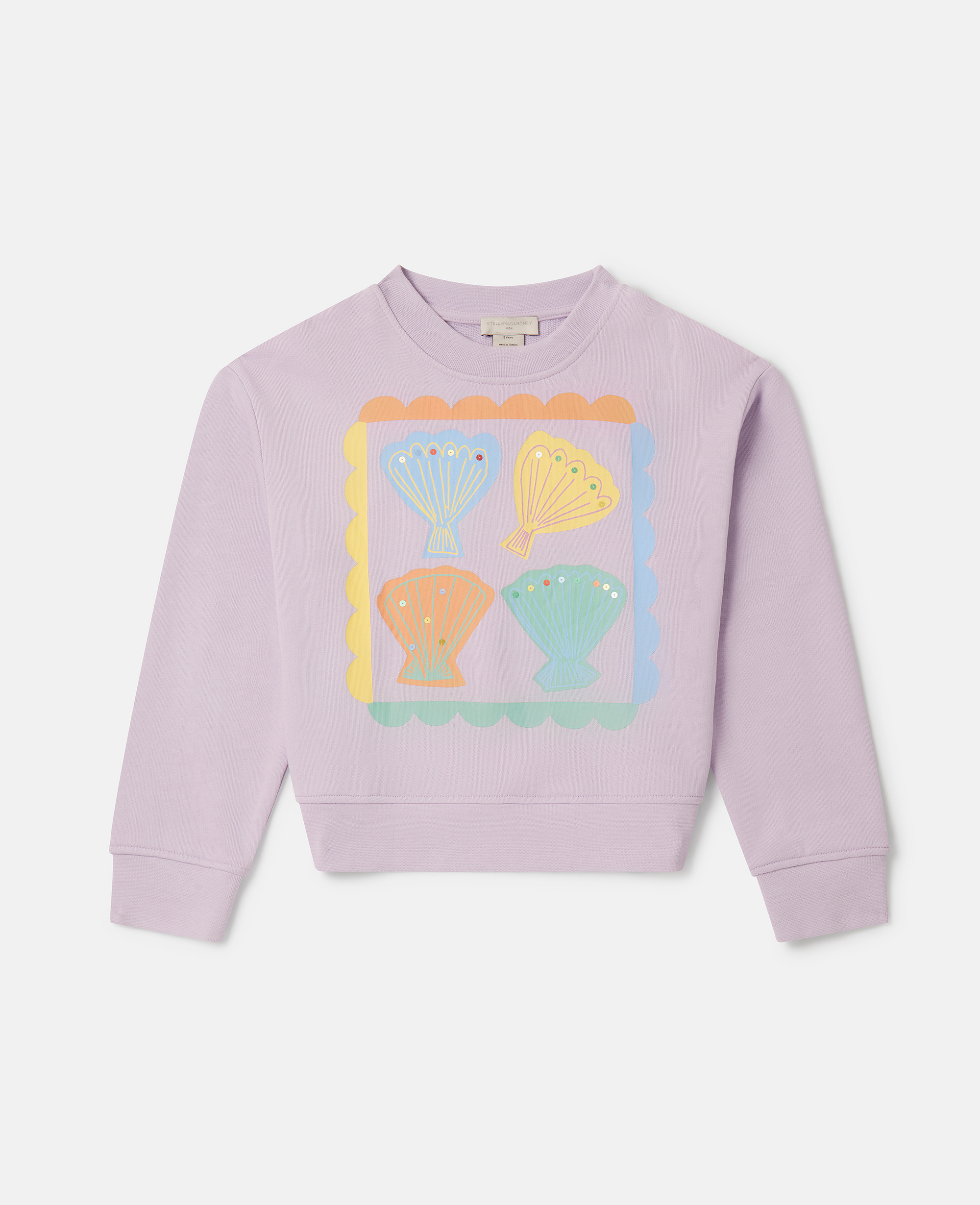 Stella Mccartney Kids' Seashell Stamp Sweatshirt In Lilac