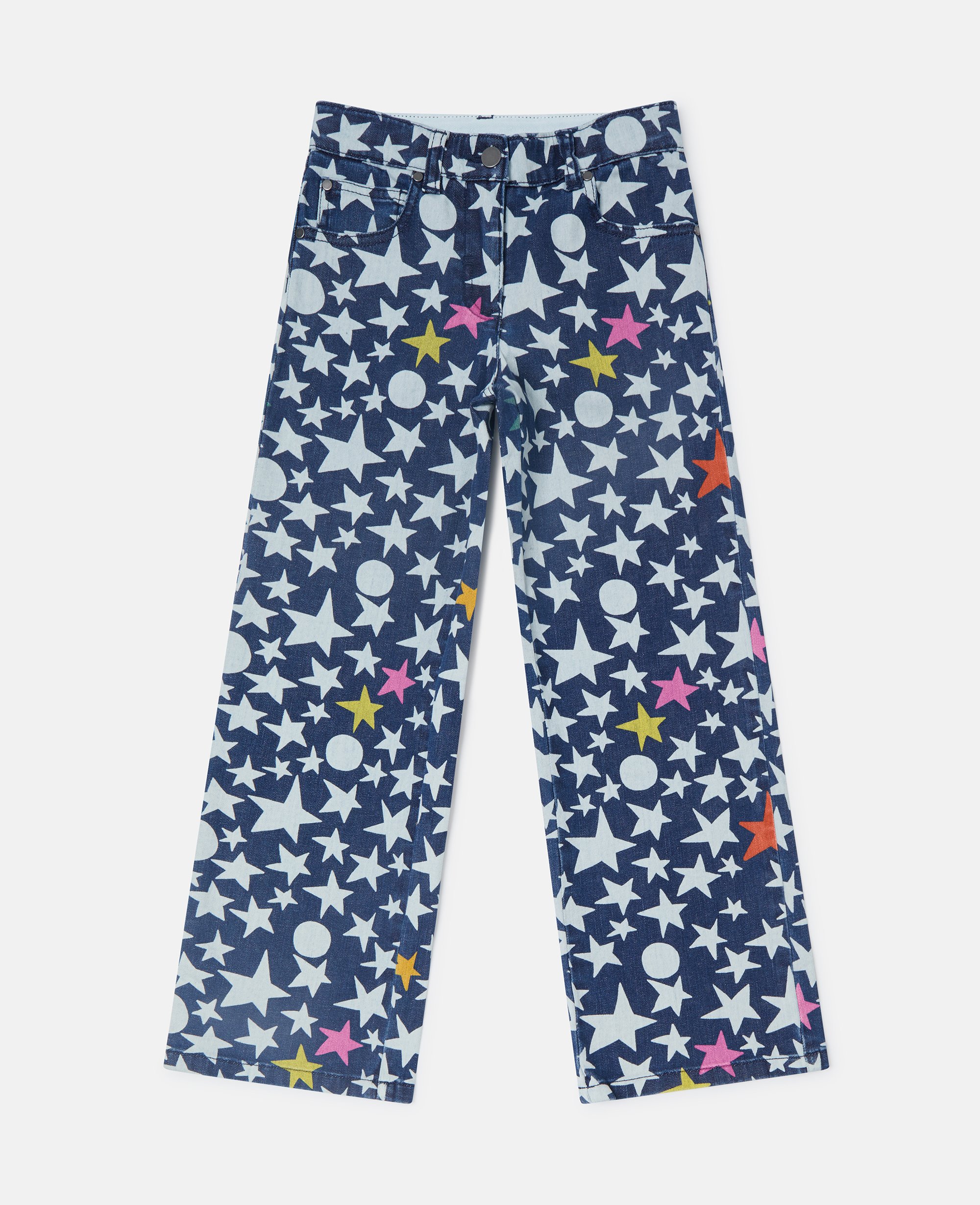 Star Print Straight-Leg Denim Jeans, /, Size: 3 - Stella McCartney - Modalova