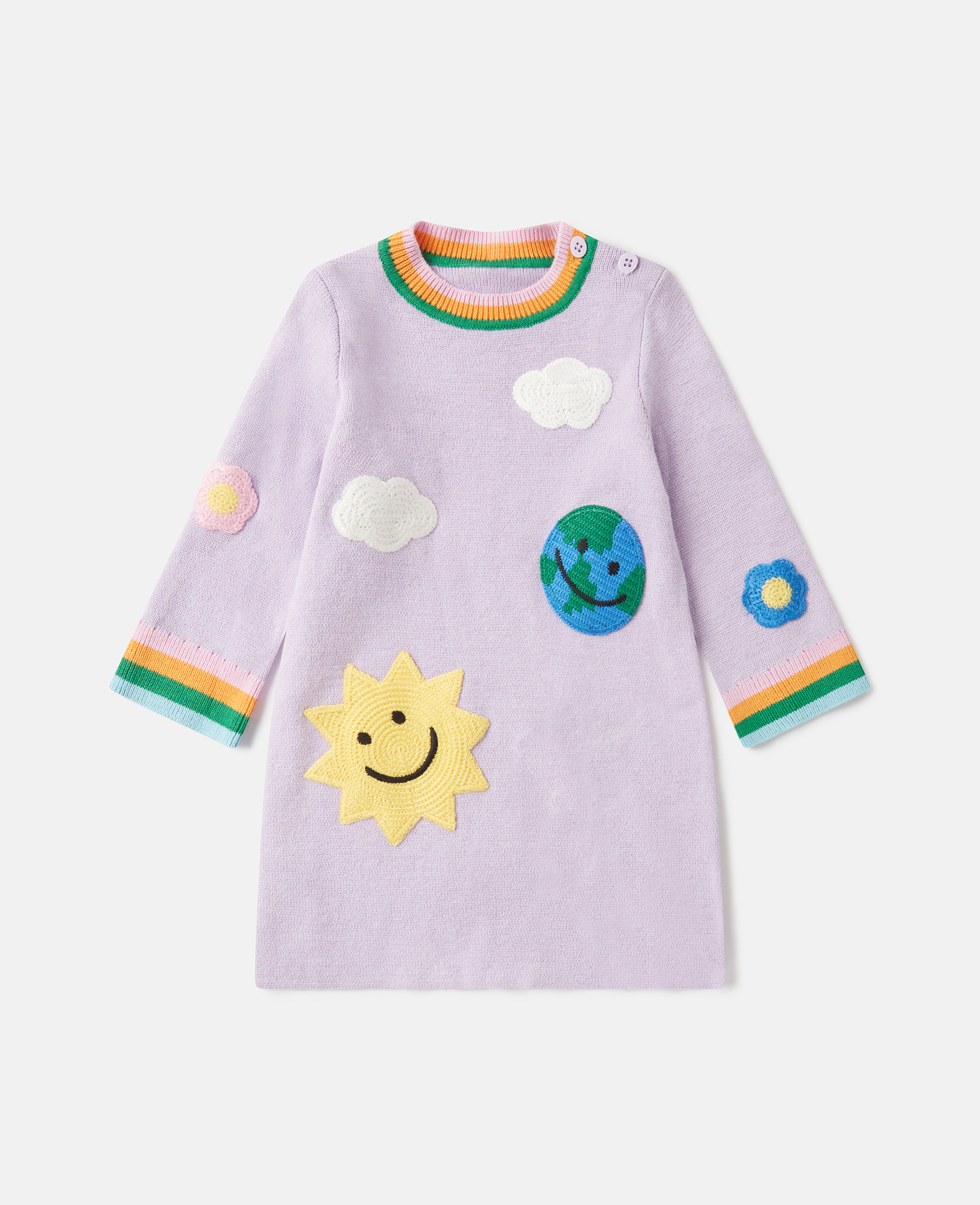 Earth Friends Graphic Embroidered Jumper Dress, , Size: 12m - Stella McCartney - Modalova
