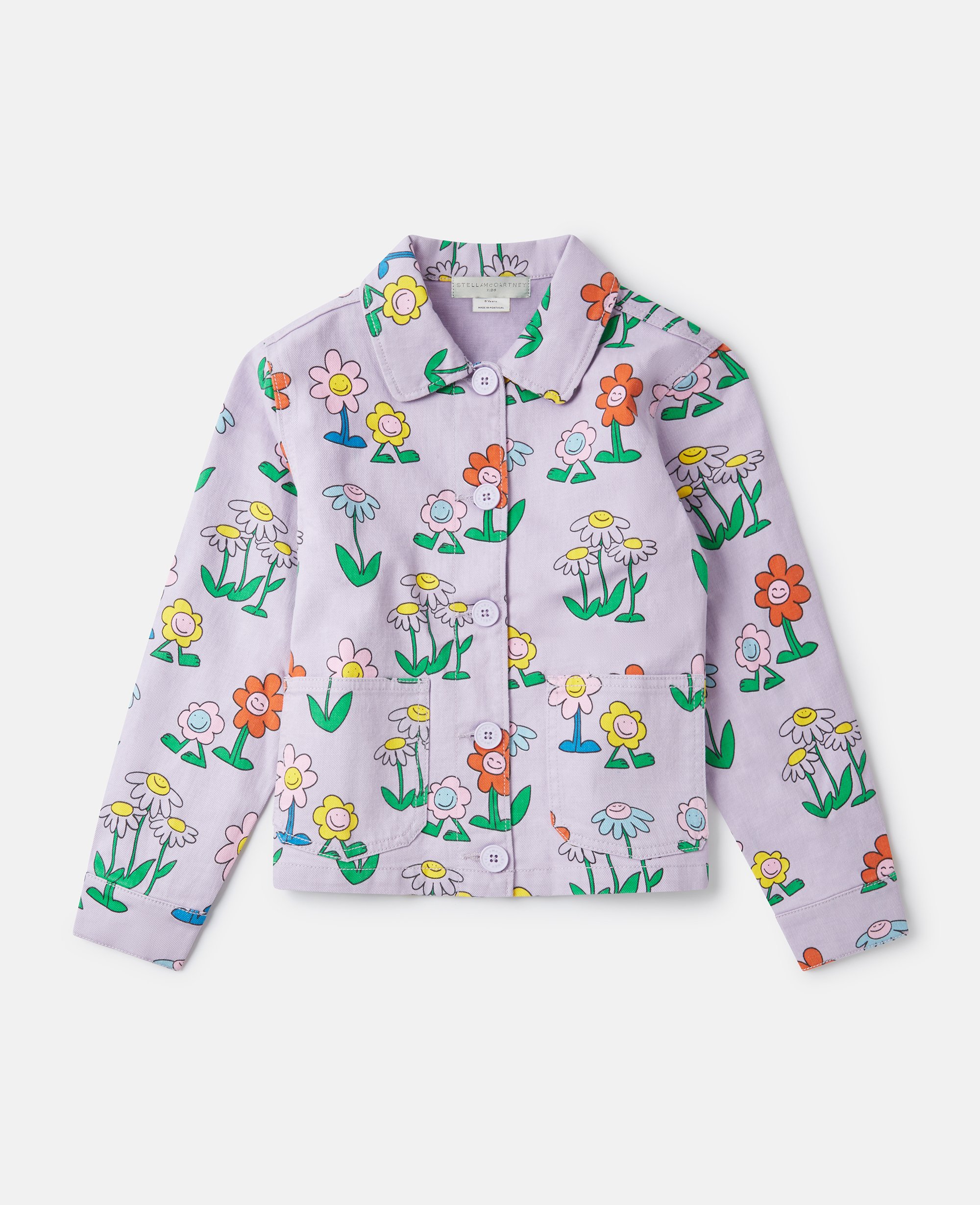 Flower Print Collared Jacket, /, Size: 10 - Stella McCartney - Modalova
