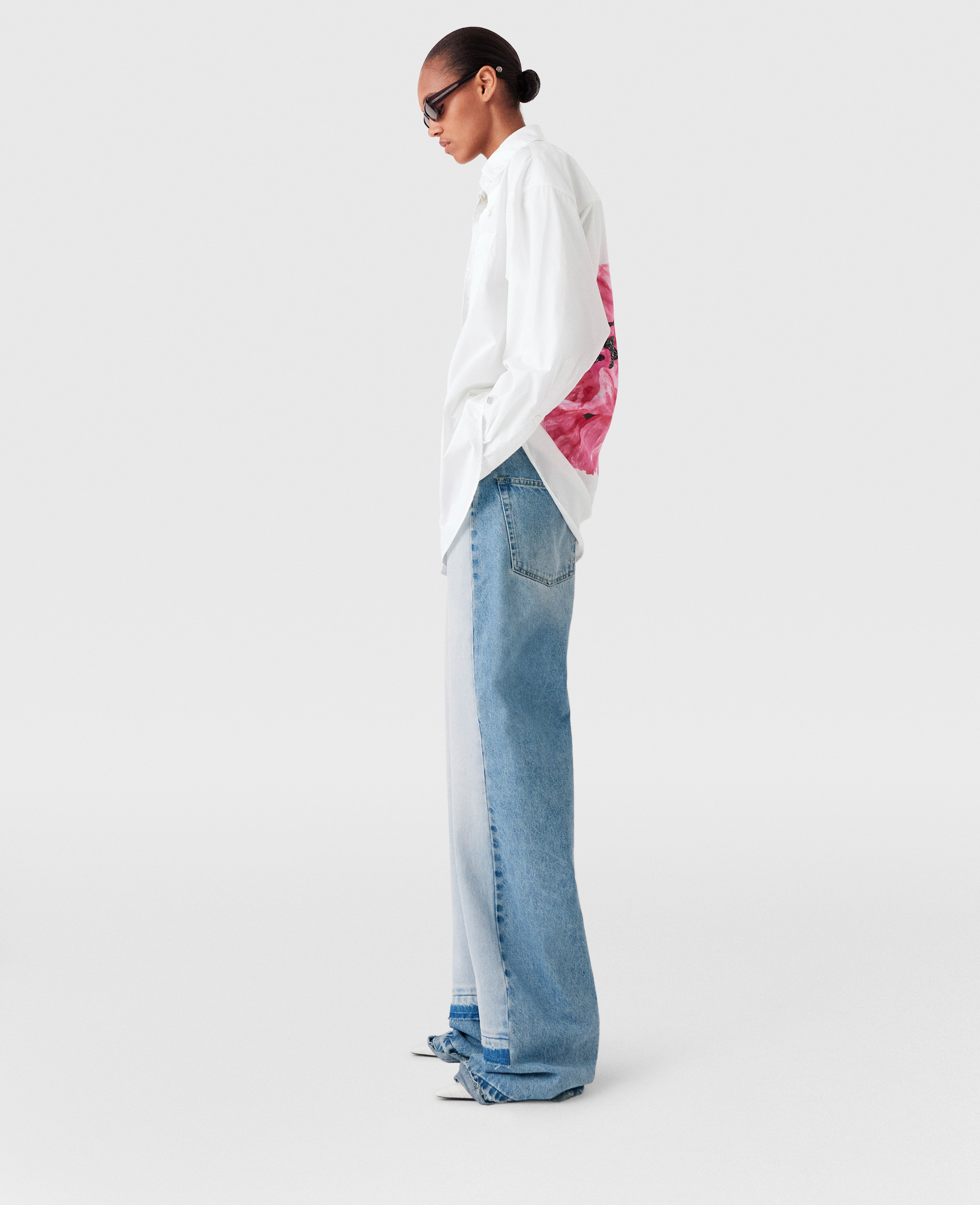 T shirt a empiecement imprime coquelicot, , , Taille: 38 - Stella McCartney - Modalova