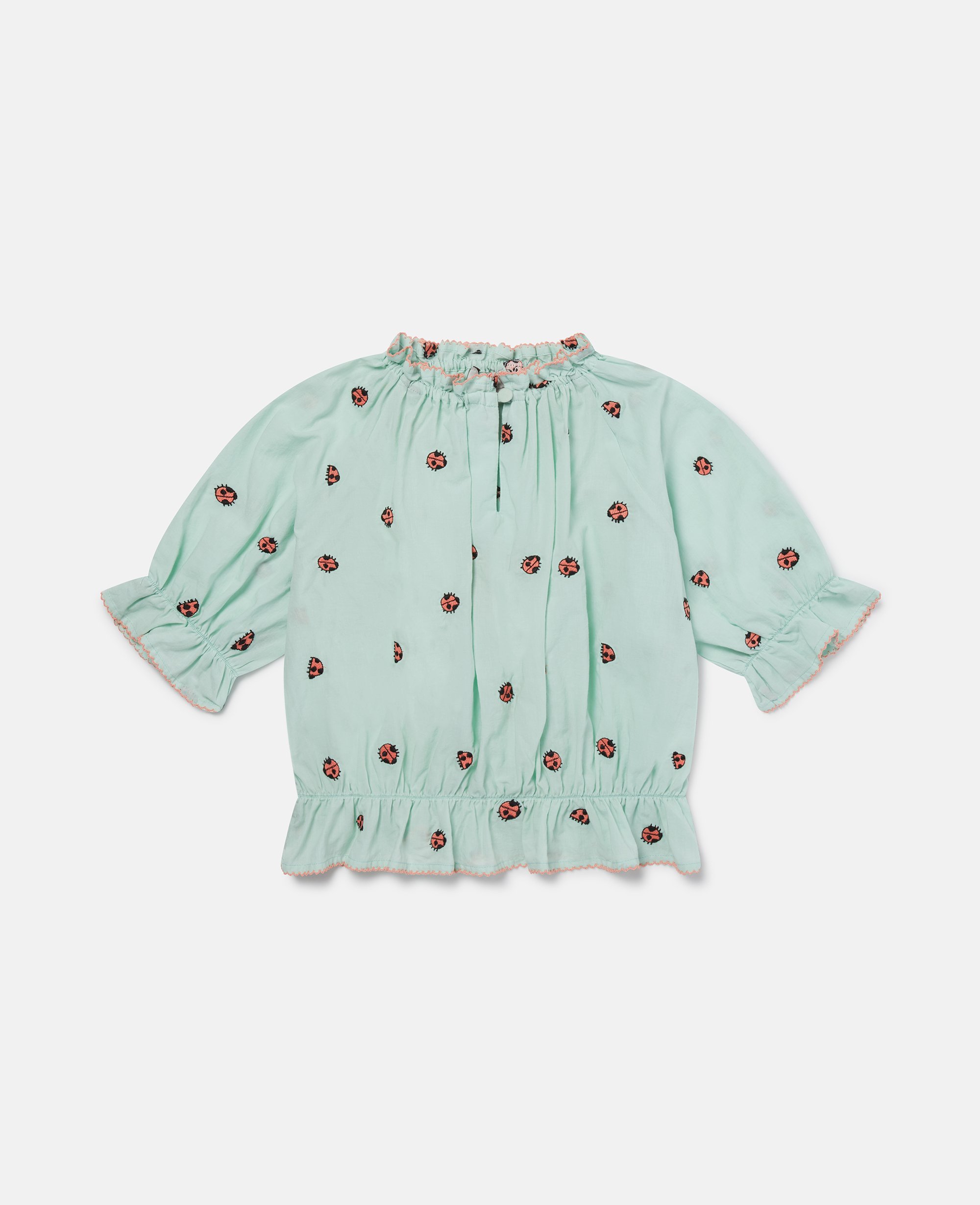 Ladybird Short Sleeve Pleated Trim Top, , Size: 8 - Stella McCartney - Modalova