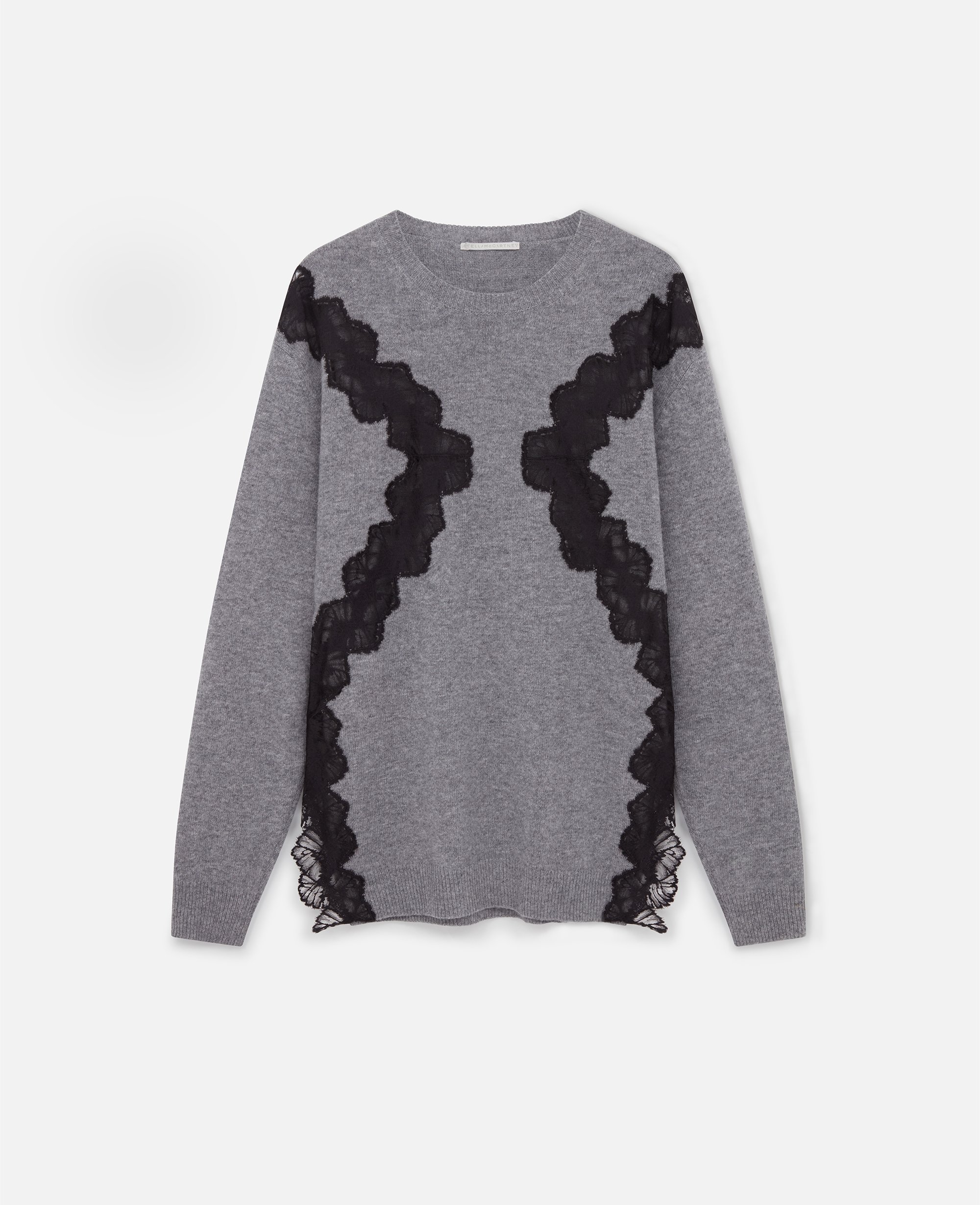 Pull a manches longues avec empiecement en dentelle, , , Taille: S - Stella McCartney - Modalova