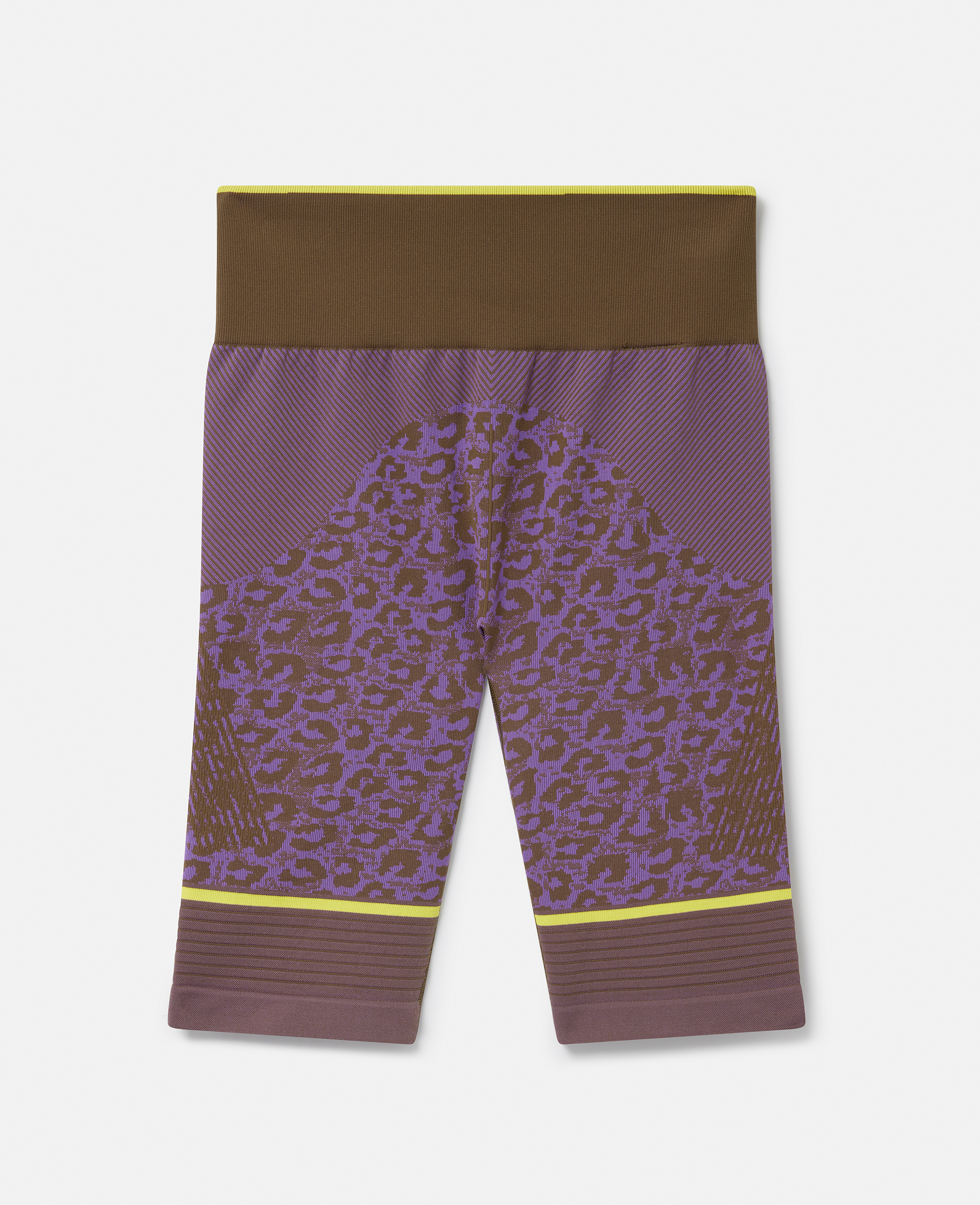 Stella Mccartney Truestrength Seamless Yoga Shorts In Trace Olive/deep Lilac/shock Slime