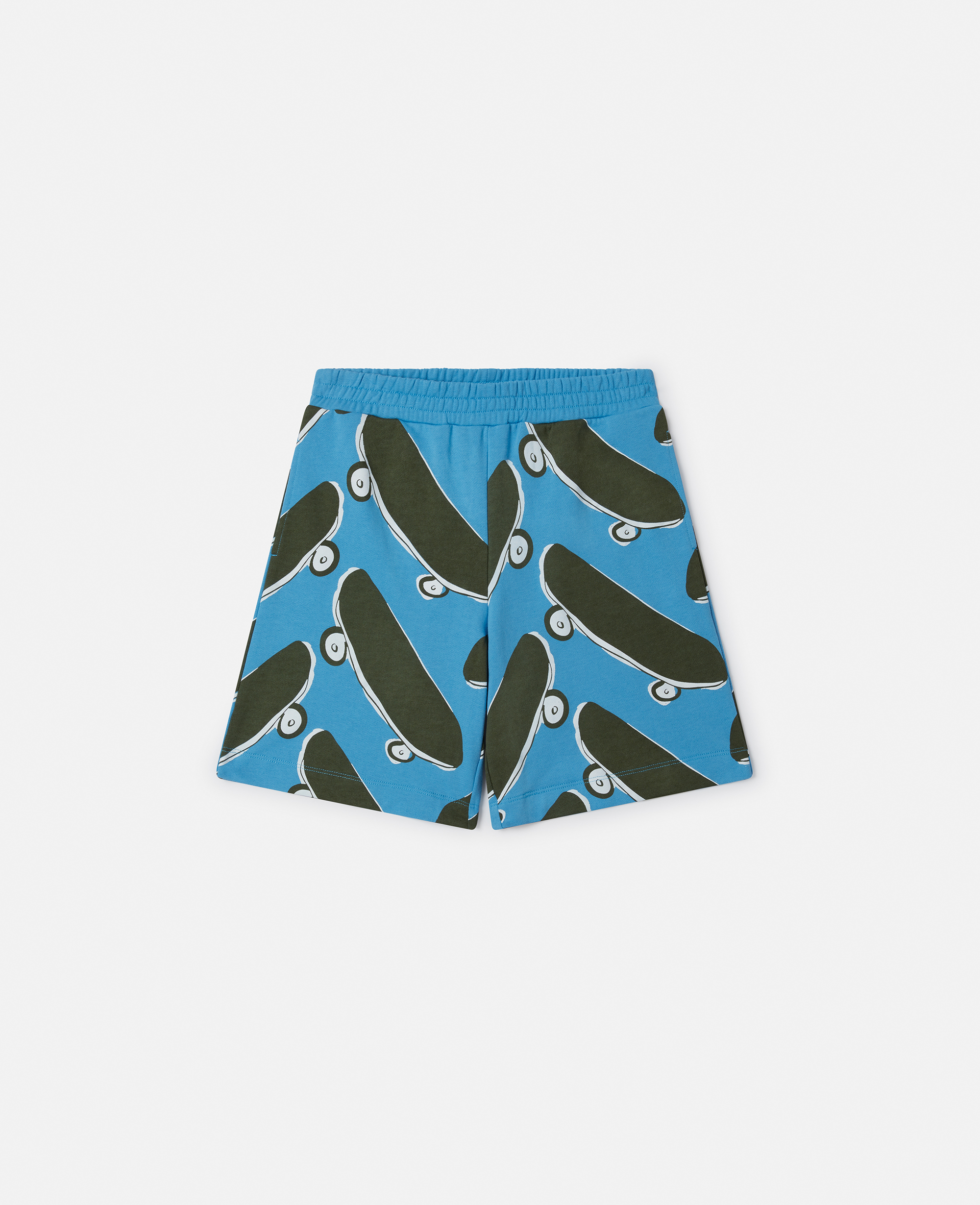 Stella Mccartney Skateboard Print Shorts In Blue