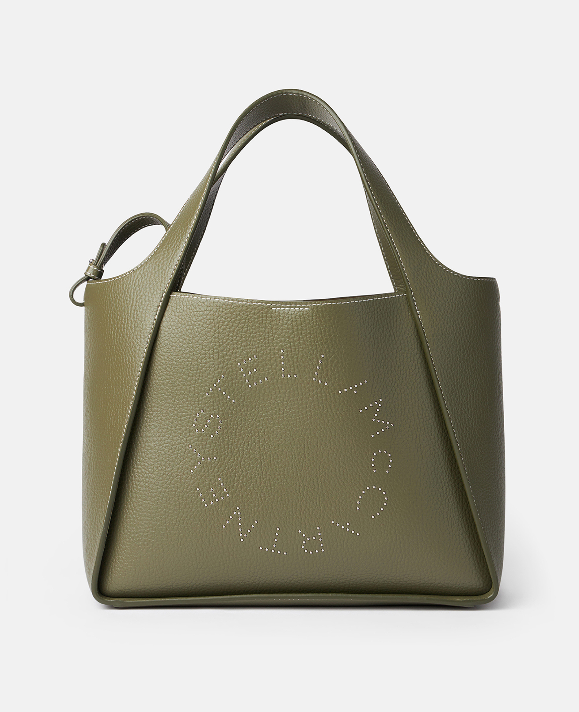 Stella McCartney – Logo Top Handle Crossbody Bag, Woman, Military Green