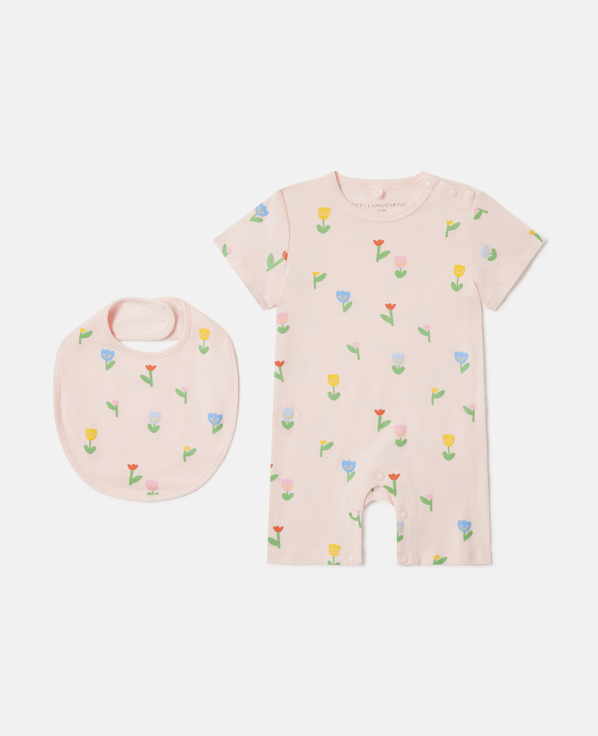 Stella McCartney - Floral Print Bib And Romper Set, , Size: 12m