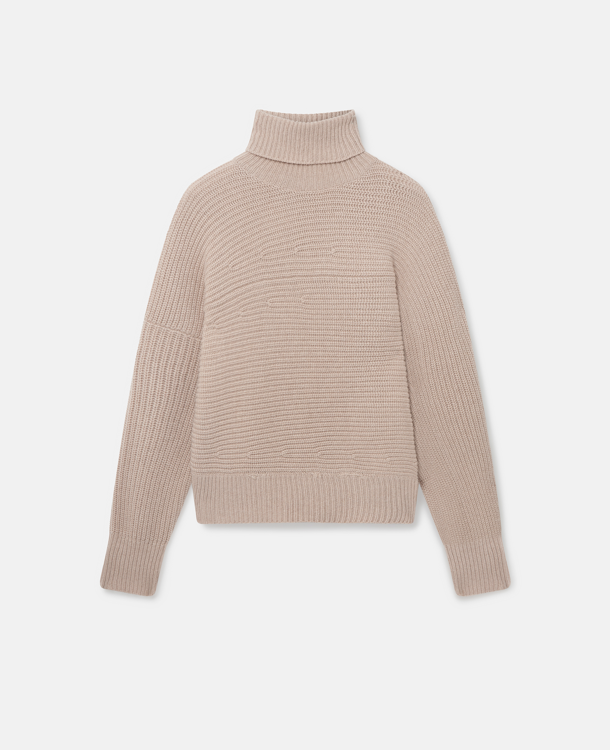 Stella Mccartney Rib-knit Regenerated Cashmere Cape Jumper In Oat