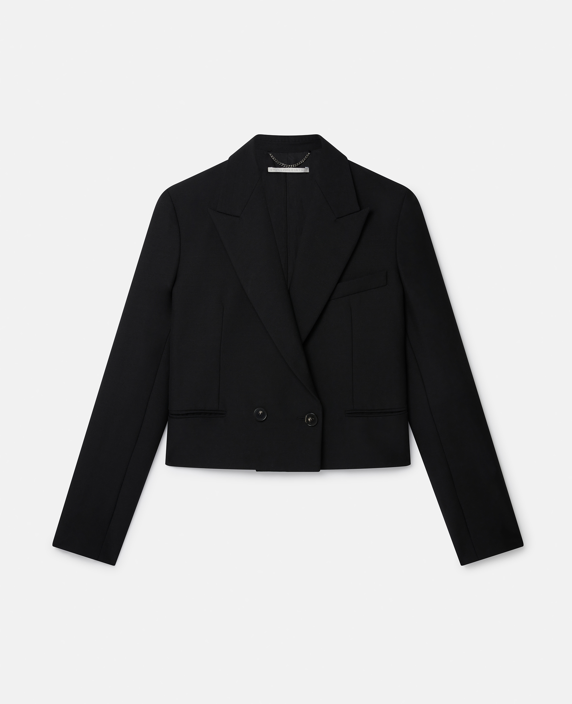 Stella Mccartney Cropped Tuxedo Jacket In Black