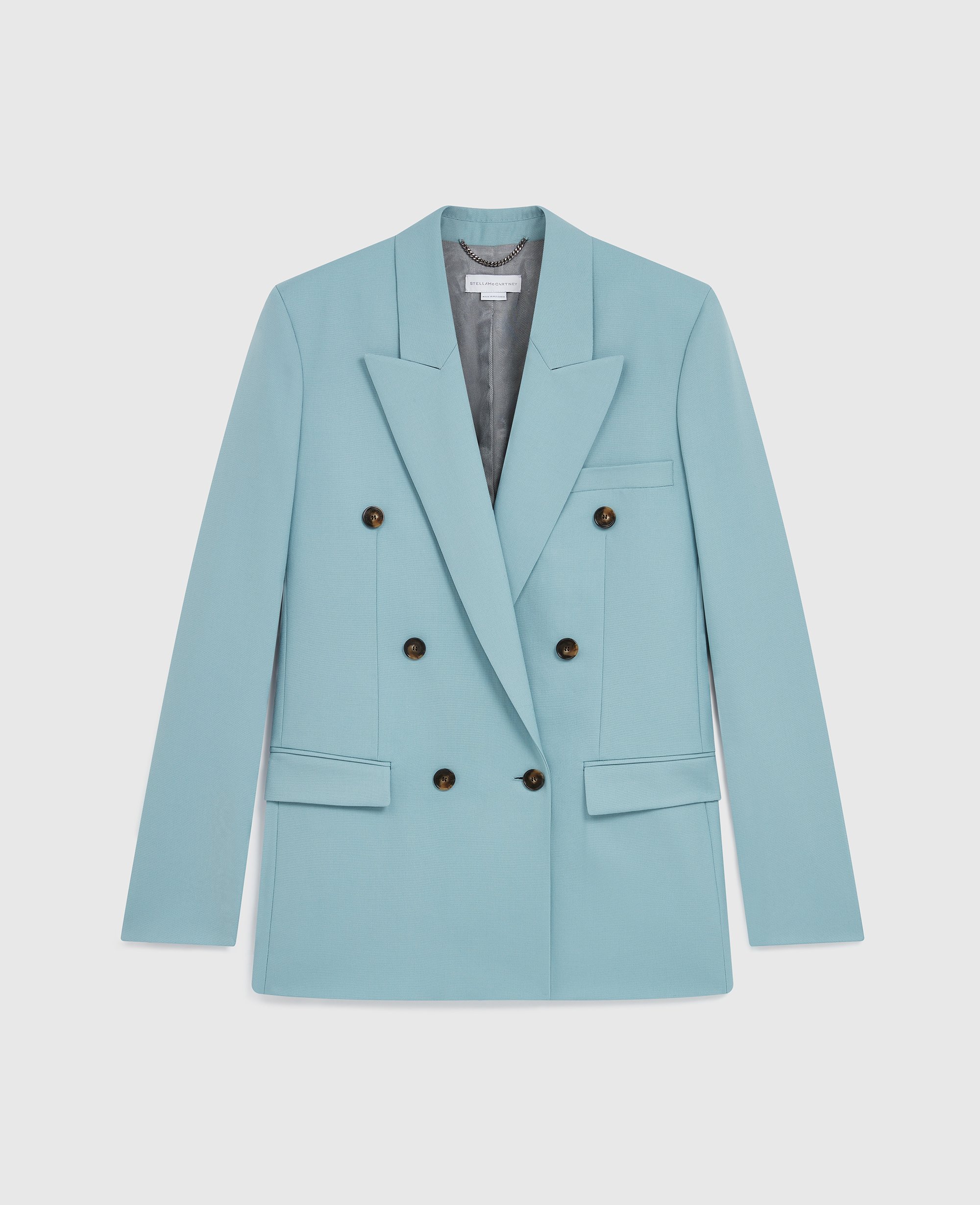Stella McCartney - Double-Breasted Blazer, Woman, New celadon, Size: 34