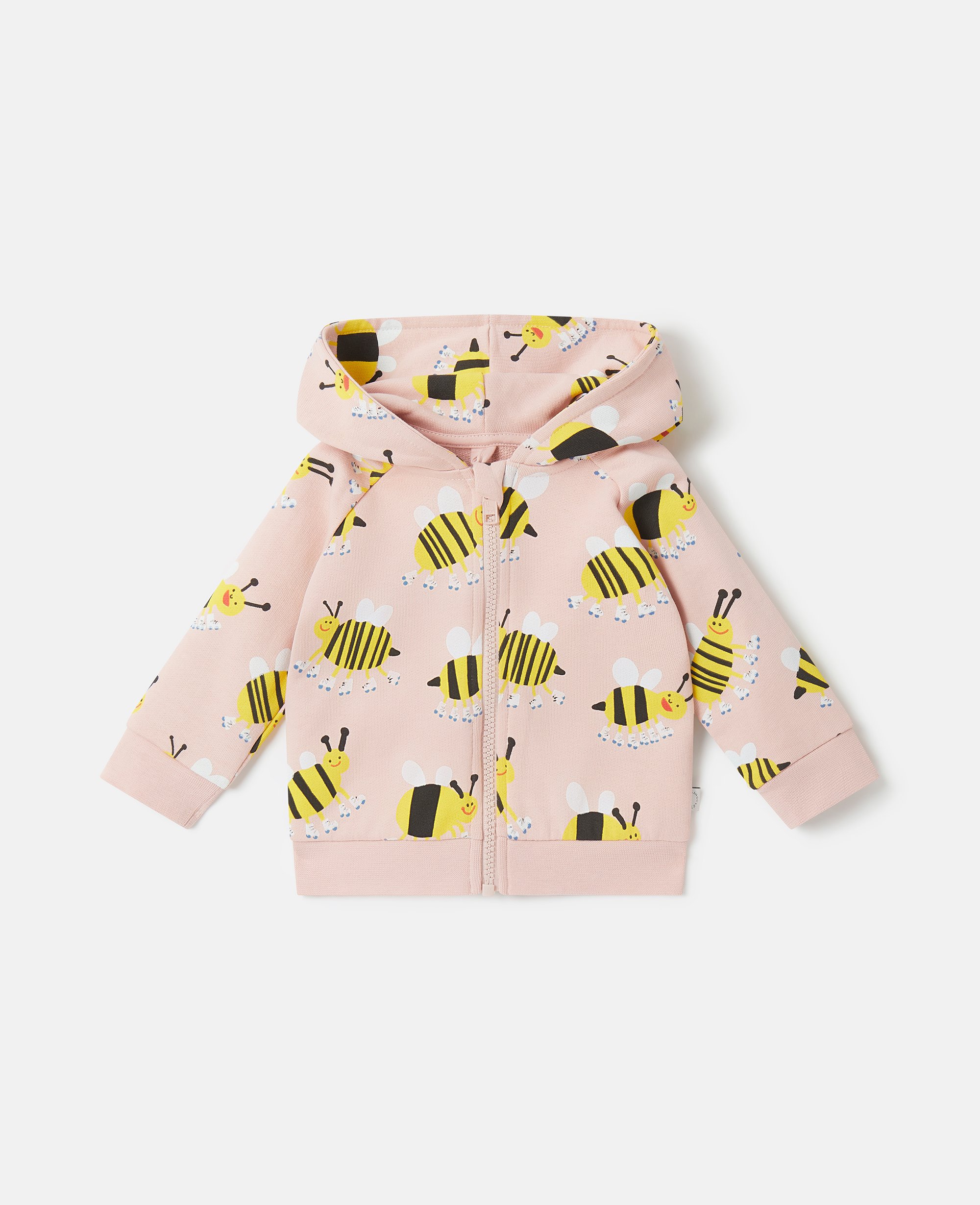 Shop Stella Mccartney Roller Skate Bumblebee Zip Hoodie In Pink Multicolour