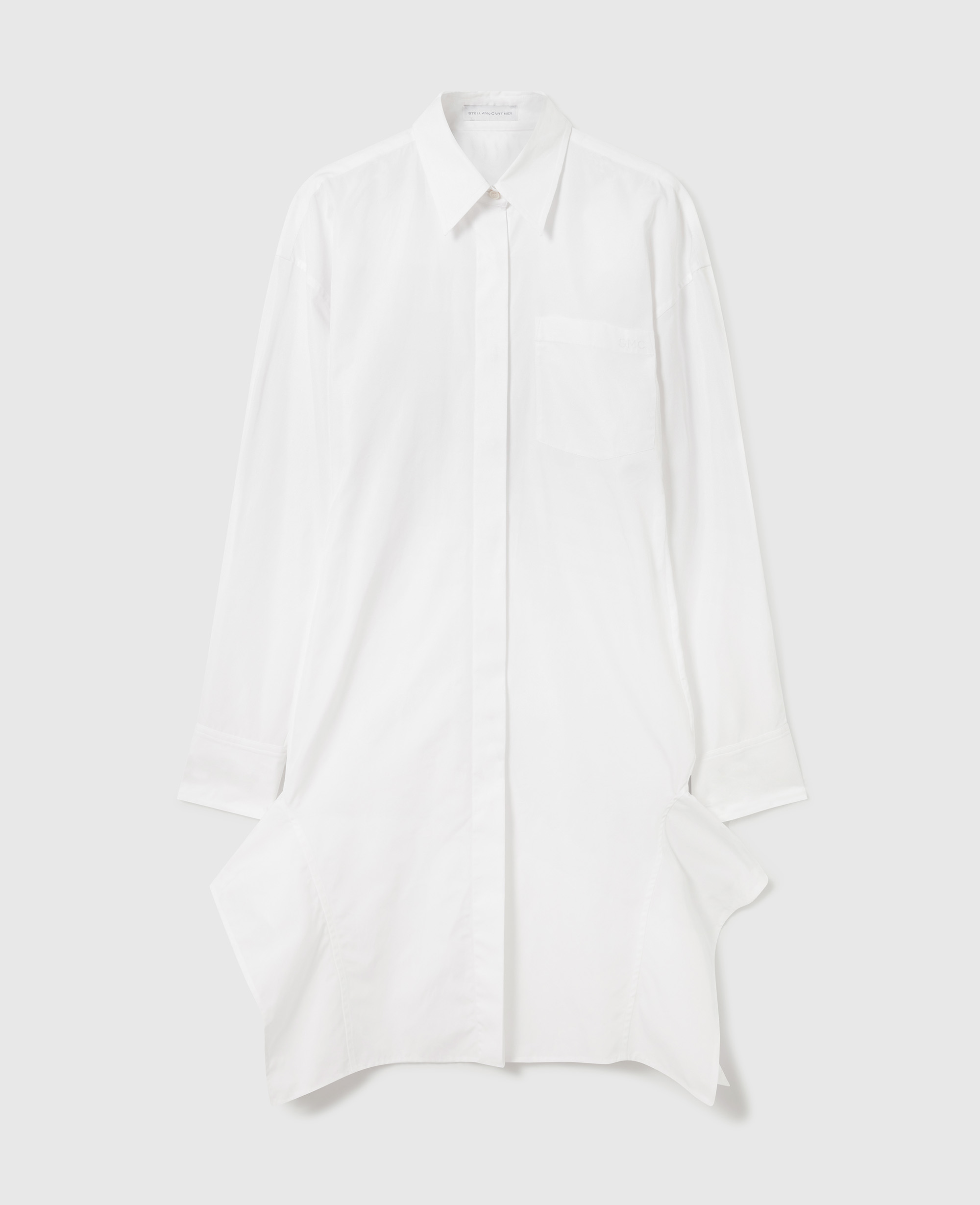 Stella McCartney - Long-Sleeve Shirt Dress, Woman, Pure white, Size: 42