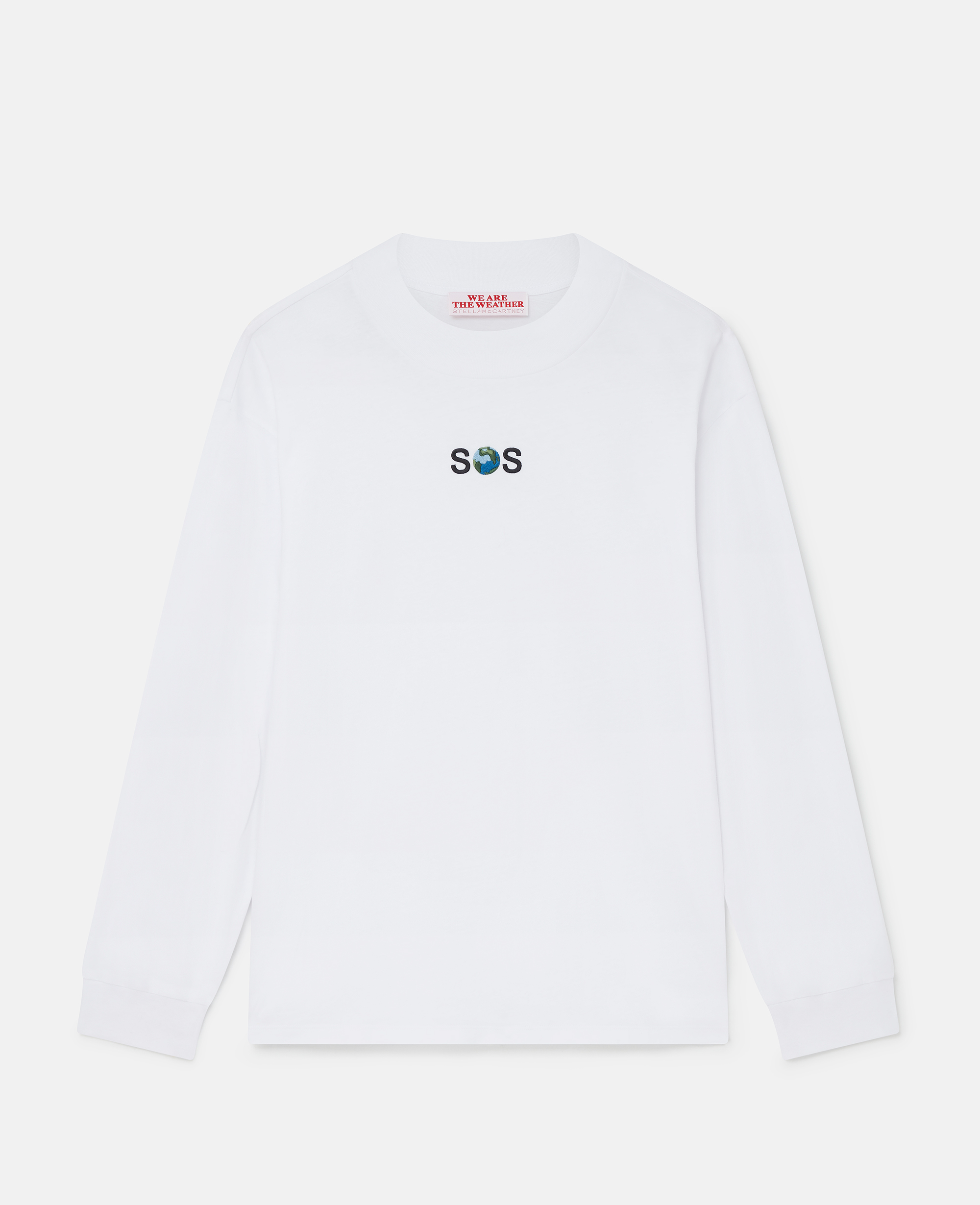 SOS Embroidered Long-Sleeve T-Shirt, , , Taille: XXS - Stella McCartney - Modalova