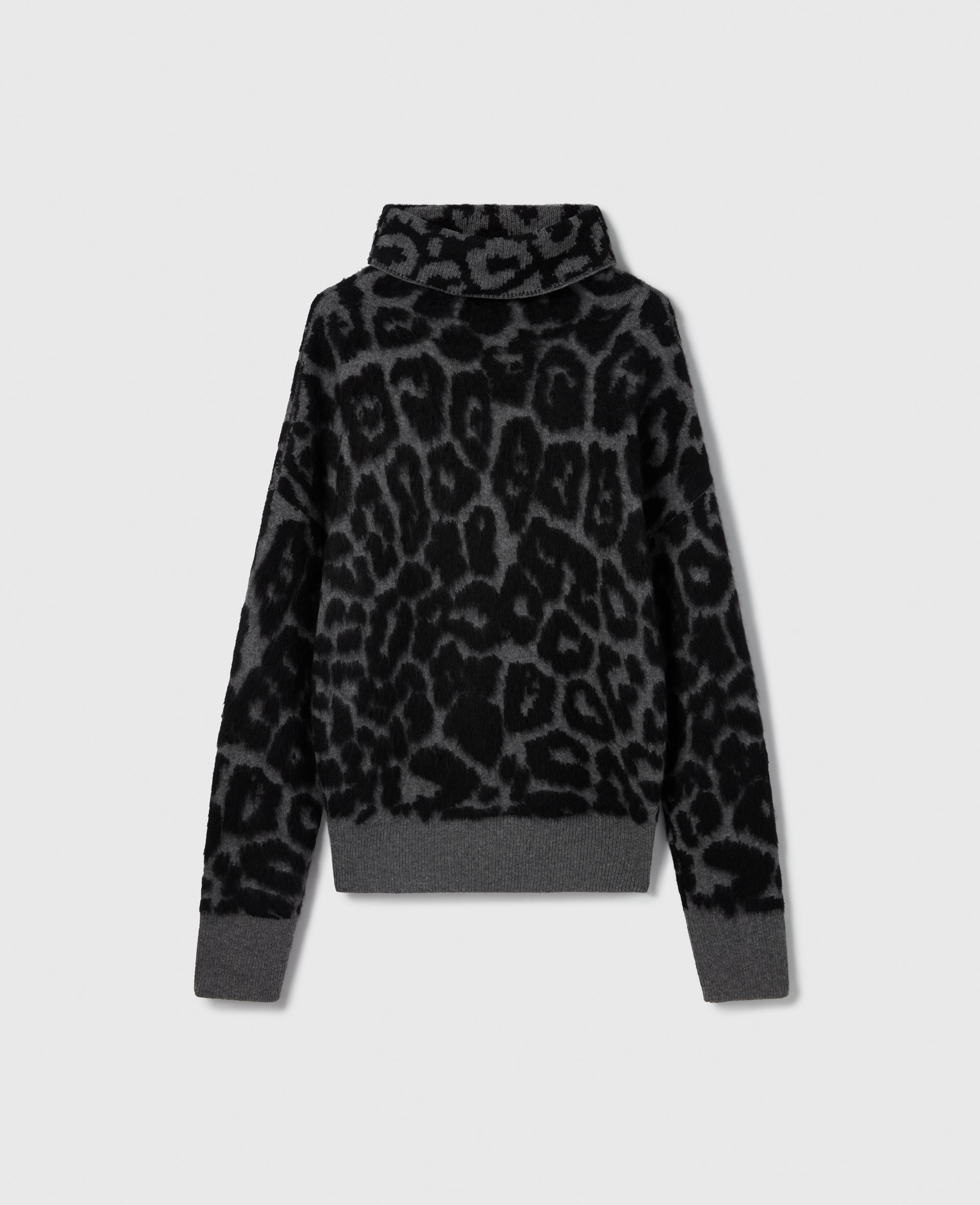 Pull à col roulé en jacquard léopard, , , Taille: M - Stella McCartney - Modalova