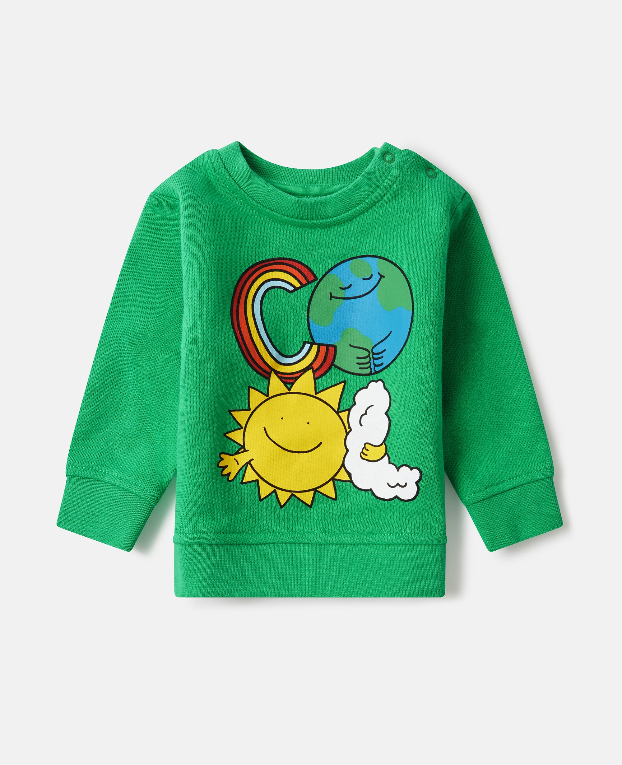 Earth Friends Graphic Crewneck Sweatshirt, , Size: 3m - Stella McCartney - Modalova