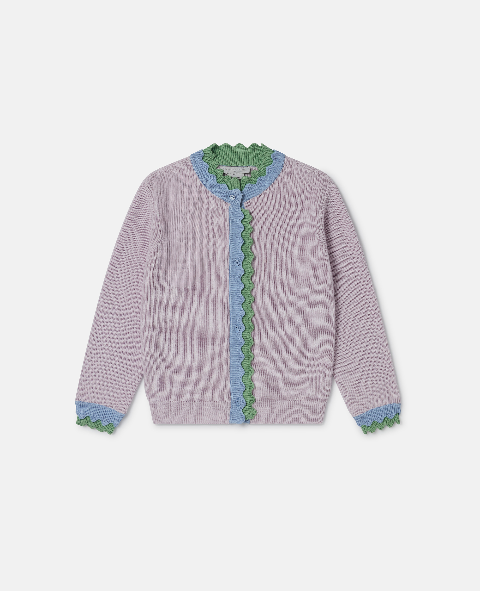 Stella Mccartney Scalloped Trim Cardigan In Purple